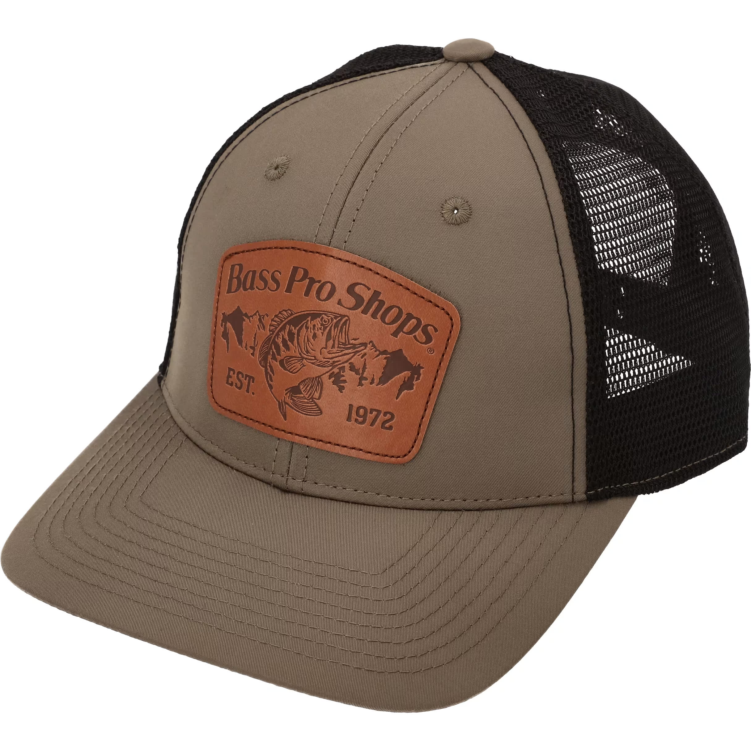 Bass Pro Shops® Men’s Leather Patch Mesh-Back Cap