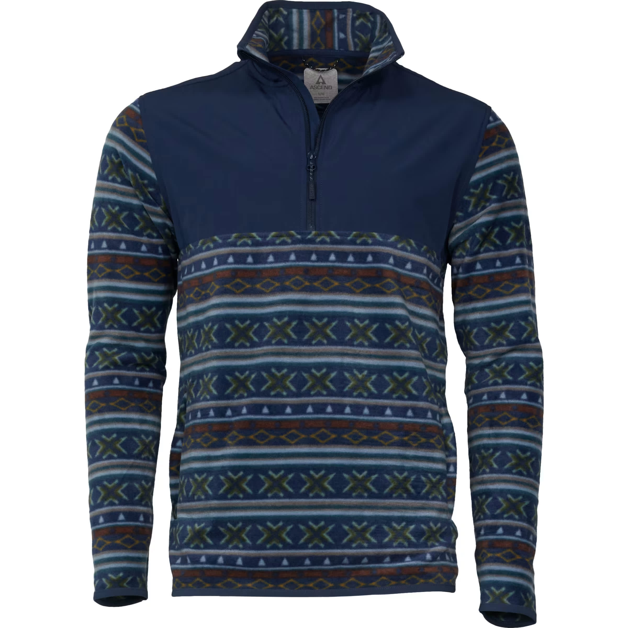 Ascend® Men’s Yukon Quarter-Zip Fleece Long-Sleeve Pullover