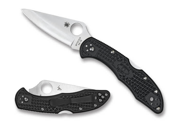 Spyderco® Delica4 FRN Black Folding Blade Knife