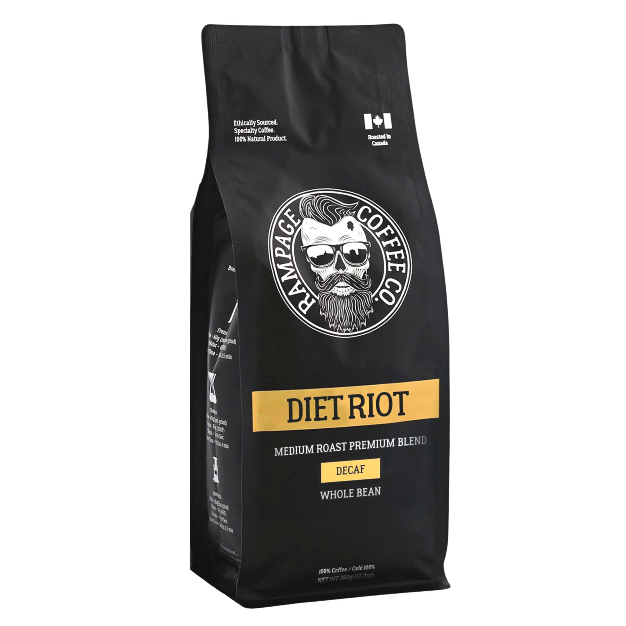 Rampage Coffee Co. DIET RIOT Decaf Medium Roast Premium Blend Coffee