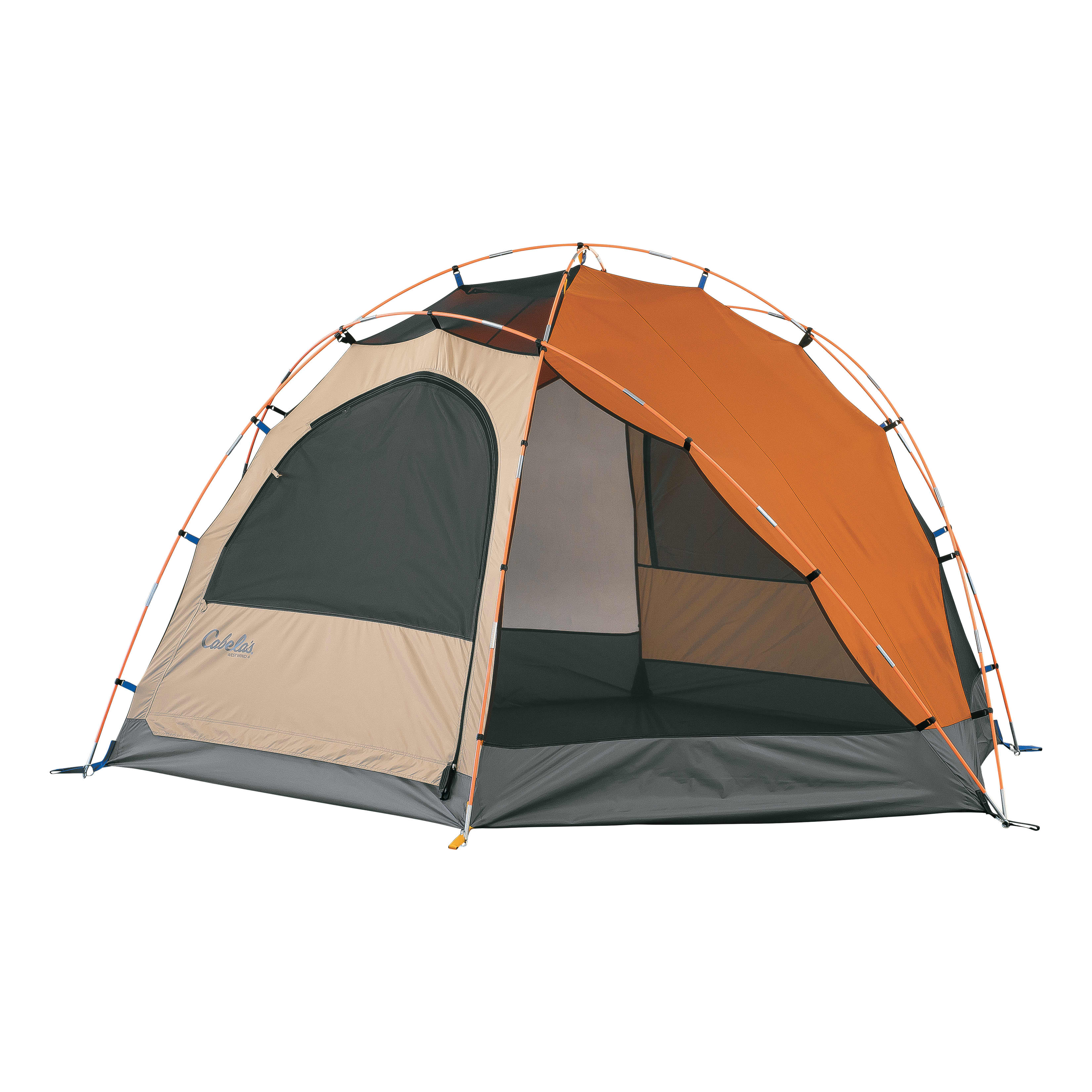 Cabela’s West Wind™ Dome Tent - Without fly - Windows closed - Orange,Cabela’s West Wind™ Dome Tent - Without fly - Windows closed - Orange