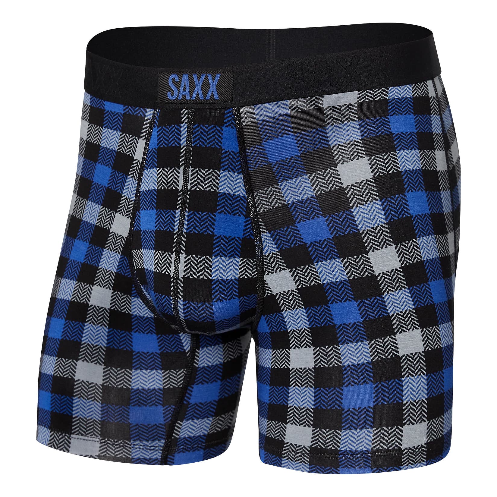 SAXX® Vibe Modern Fit Boxers - Blue Flannel Check