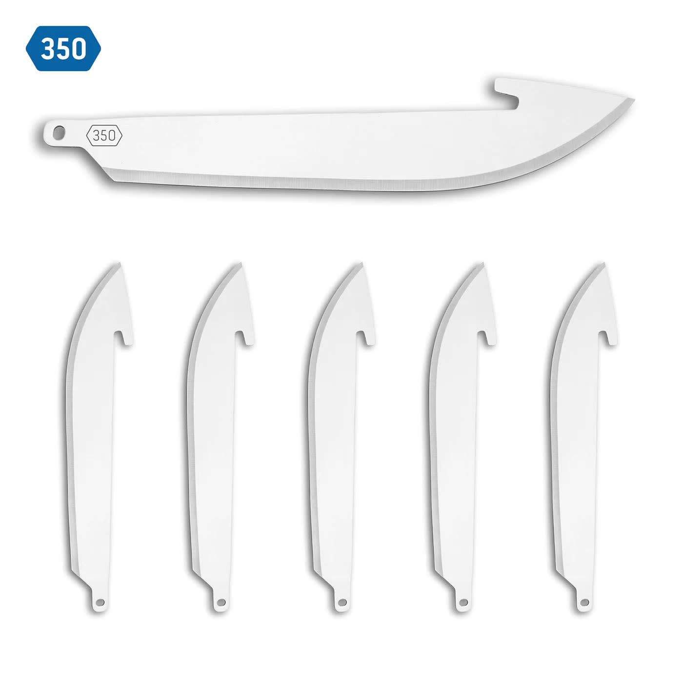 Outdoor Edge® 350 (3.5”) RazorSafe Drop-Point Replacement Blade 6-Pack 