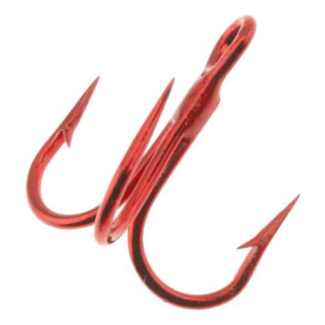 Eagle Claw Lazer Sharp Red Treble Hooks - 5 Pack