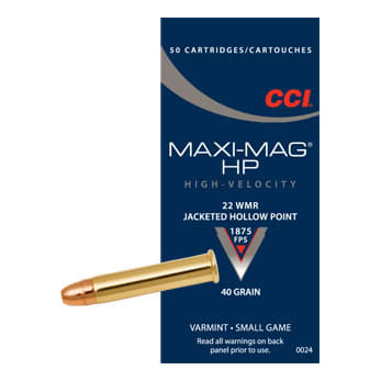 CCI® .22 WMR Maxi Mag JHP Ammunition