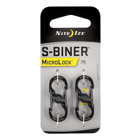 Nite Ize S-Biner MicroLock 2 Pack - Black