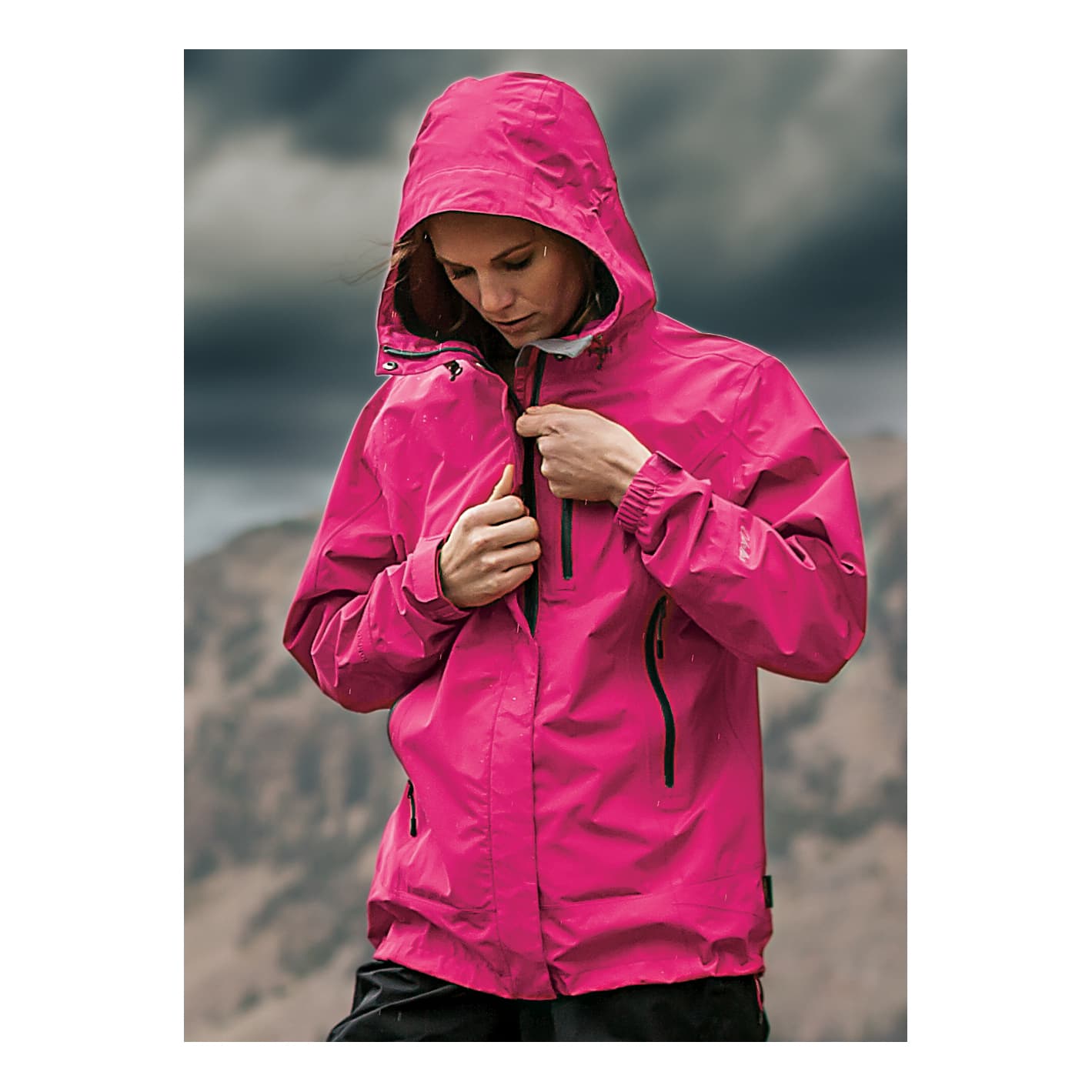 Guidewear Women's GORE-TEX® PacLite® Parka - Hot Pink - in the field