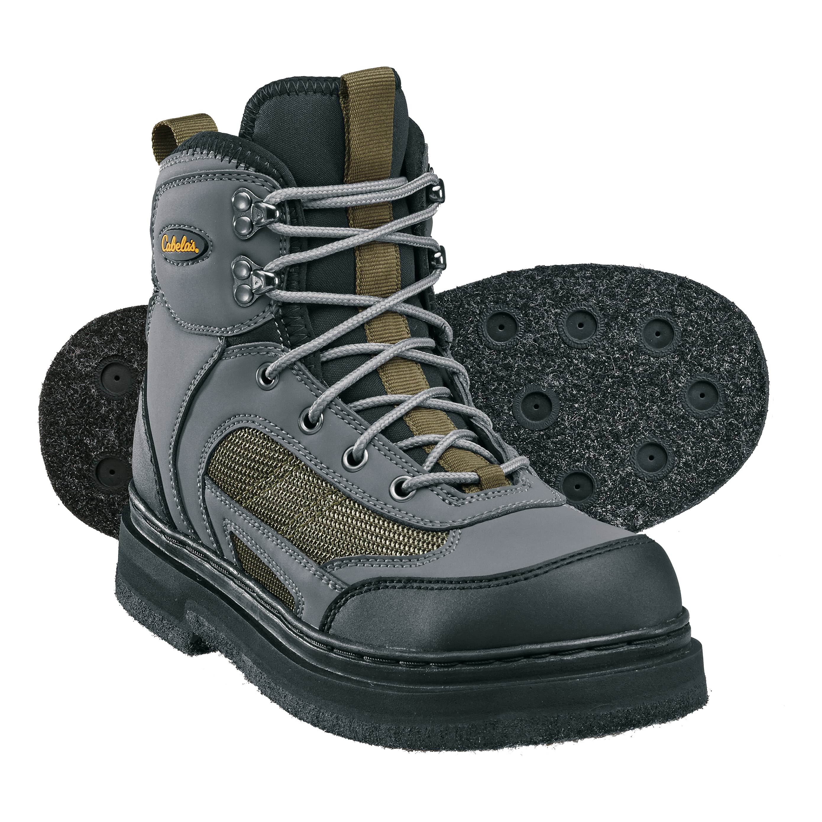 Men’s Flex Wading Boots with Rubber Sole - Black/Grey / 6