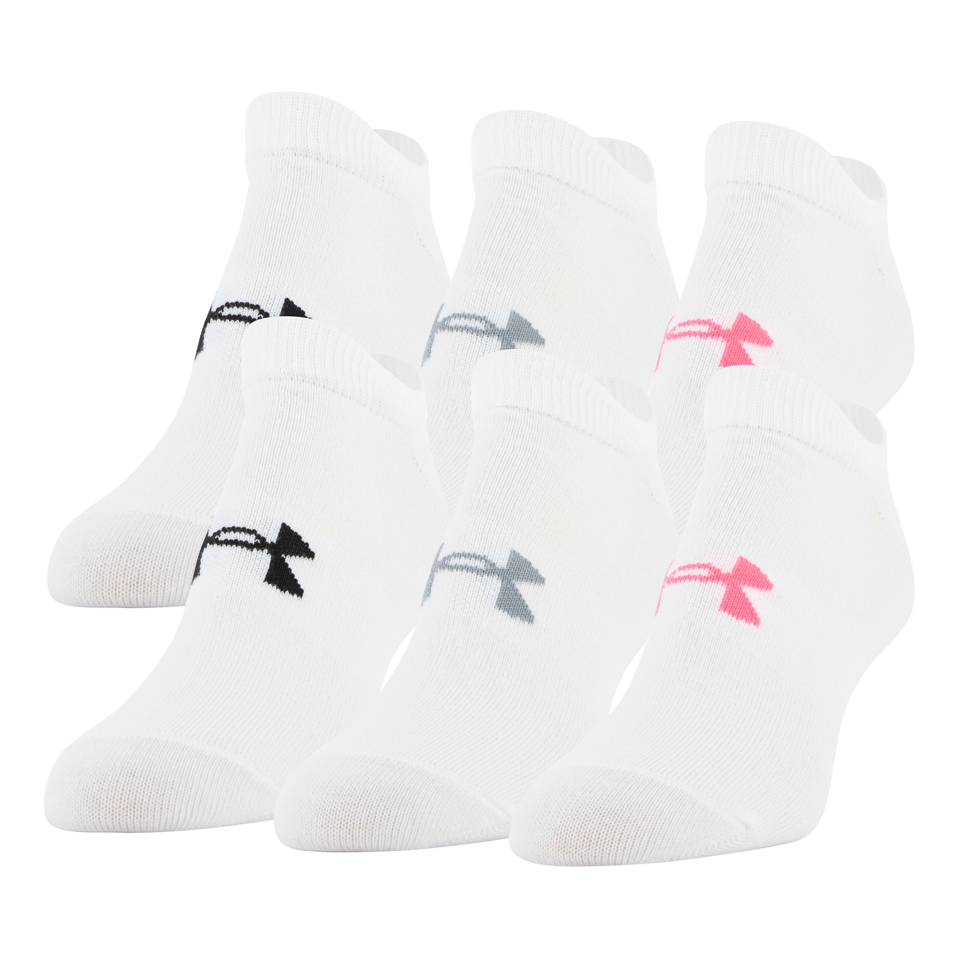 Under Armour® Women's No Show 6-Pack Socks - White