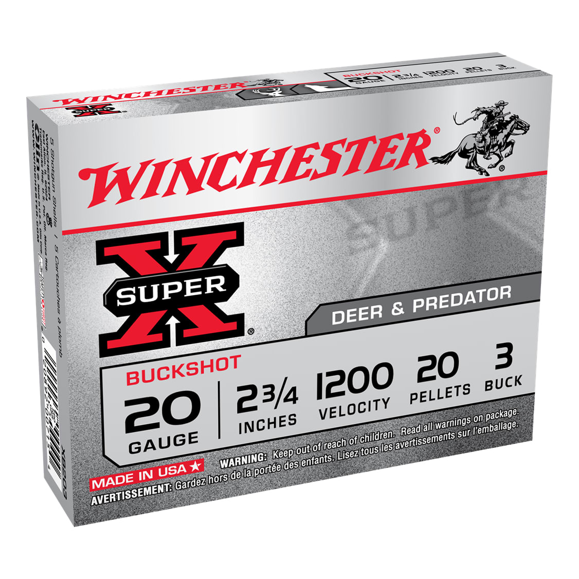 Winchester® Super-X Buckshot Shotshells - 20 Gauge