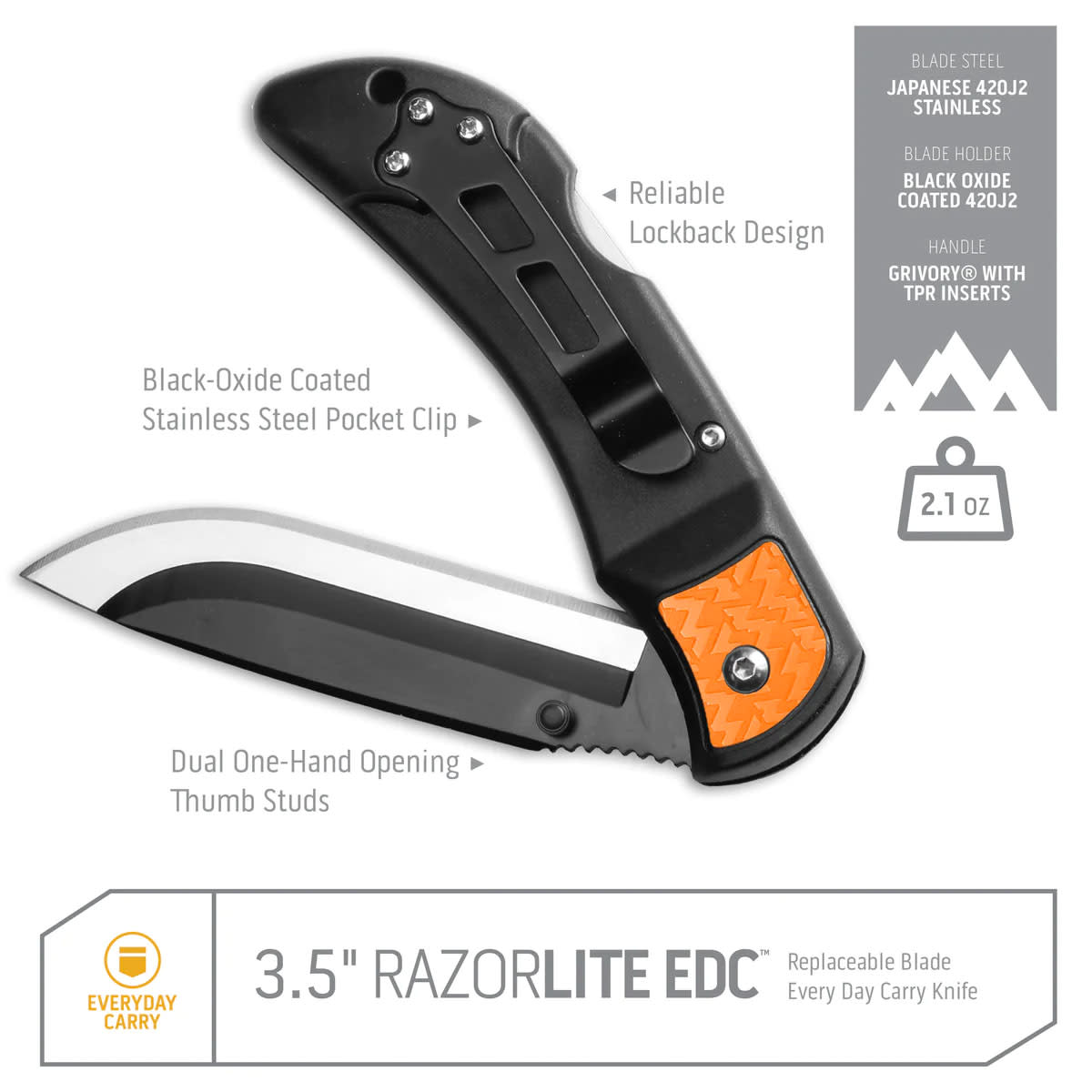 Outdoor Edge® Razor-Lite Everyday Carry Folding Knives