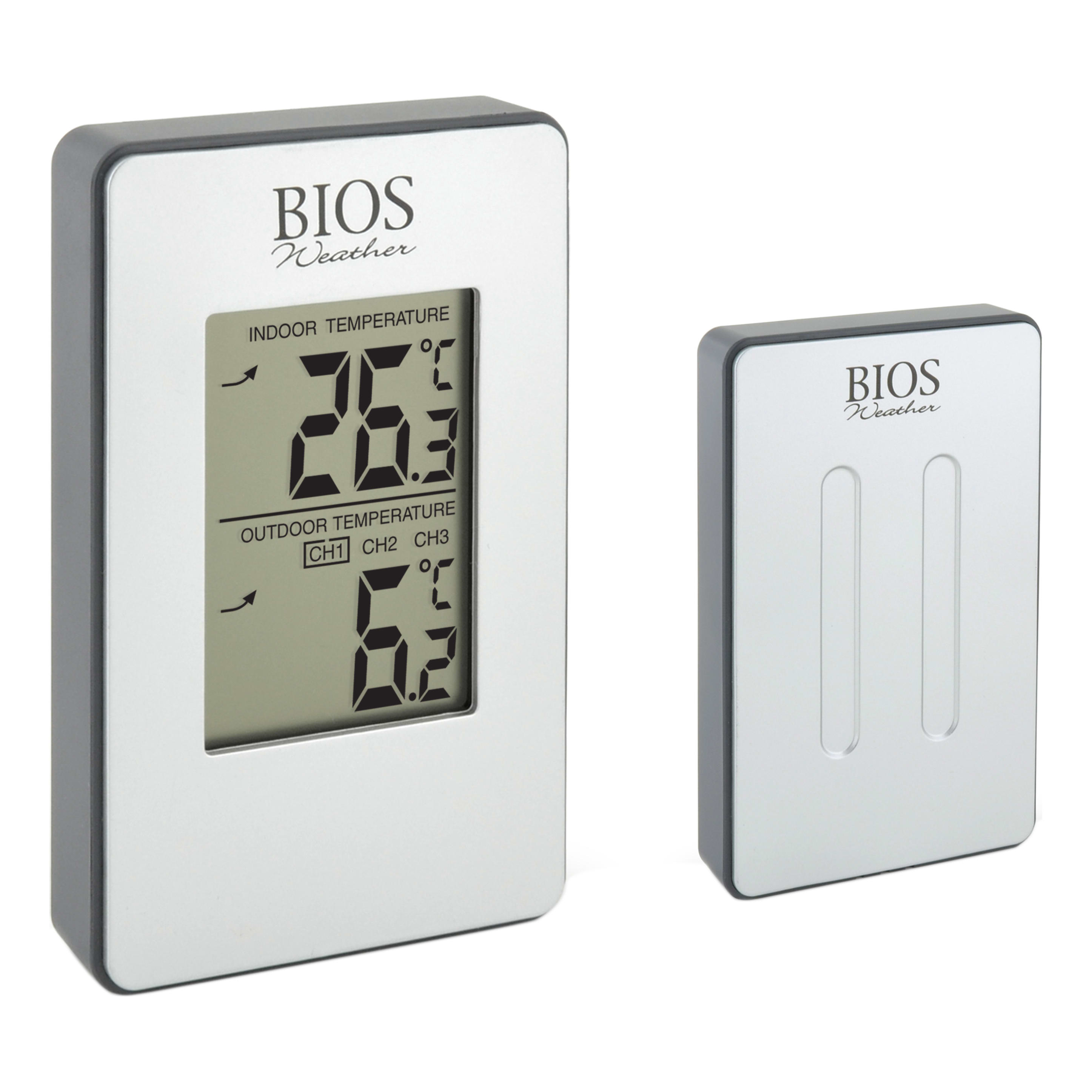 Thermor Bios Indoor/Outdoor Wireless Thermometer (Silver)