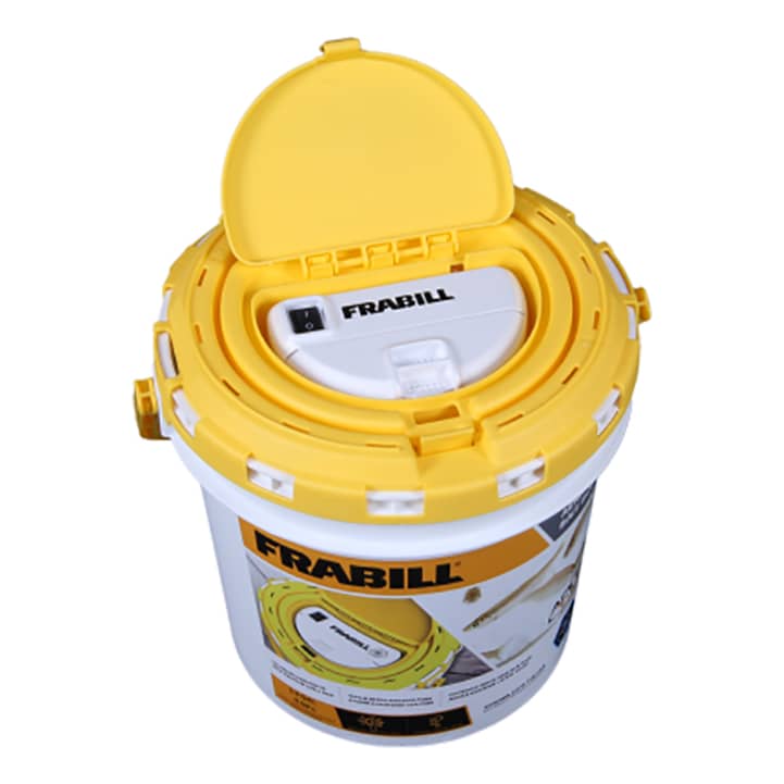 FRABILL Dual Fish Bait Bucket With Aerator Built-In