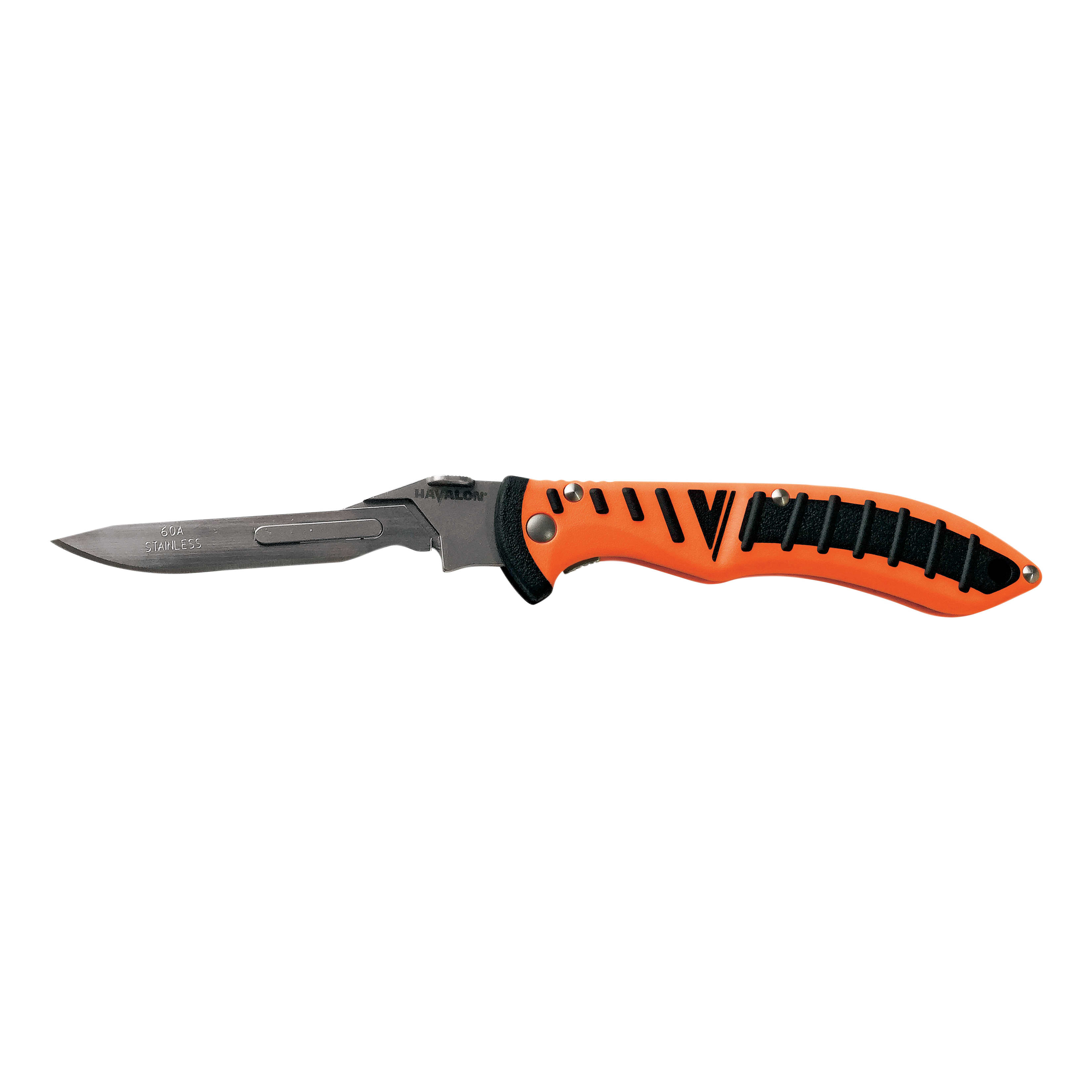 Havalon® Forge Folding Knife - Orange Open View