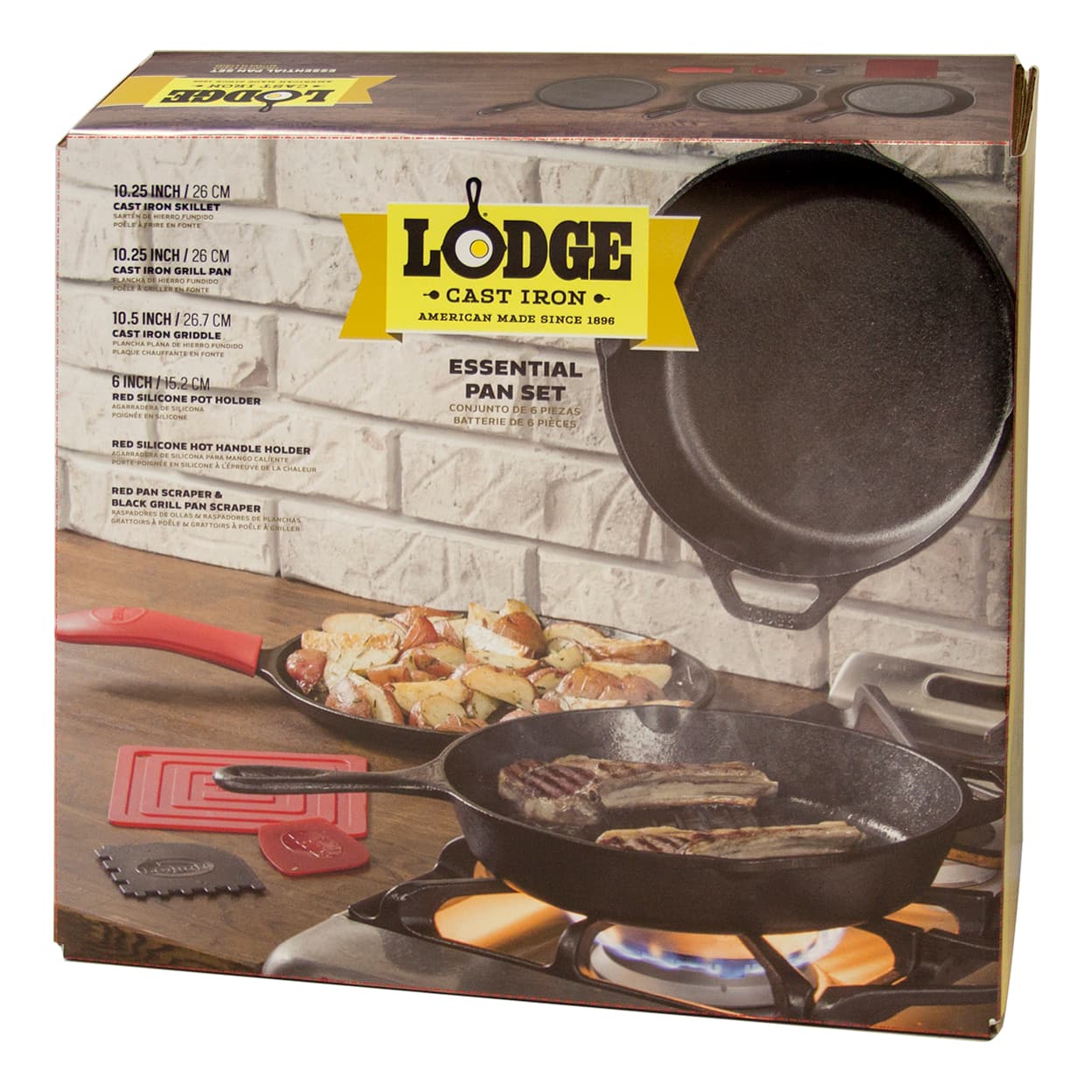 Lodge Six-Piece Cast Iron Gift Pack - Packaging View