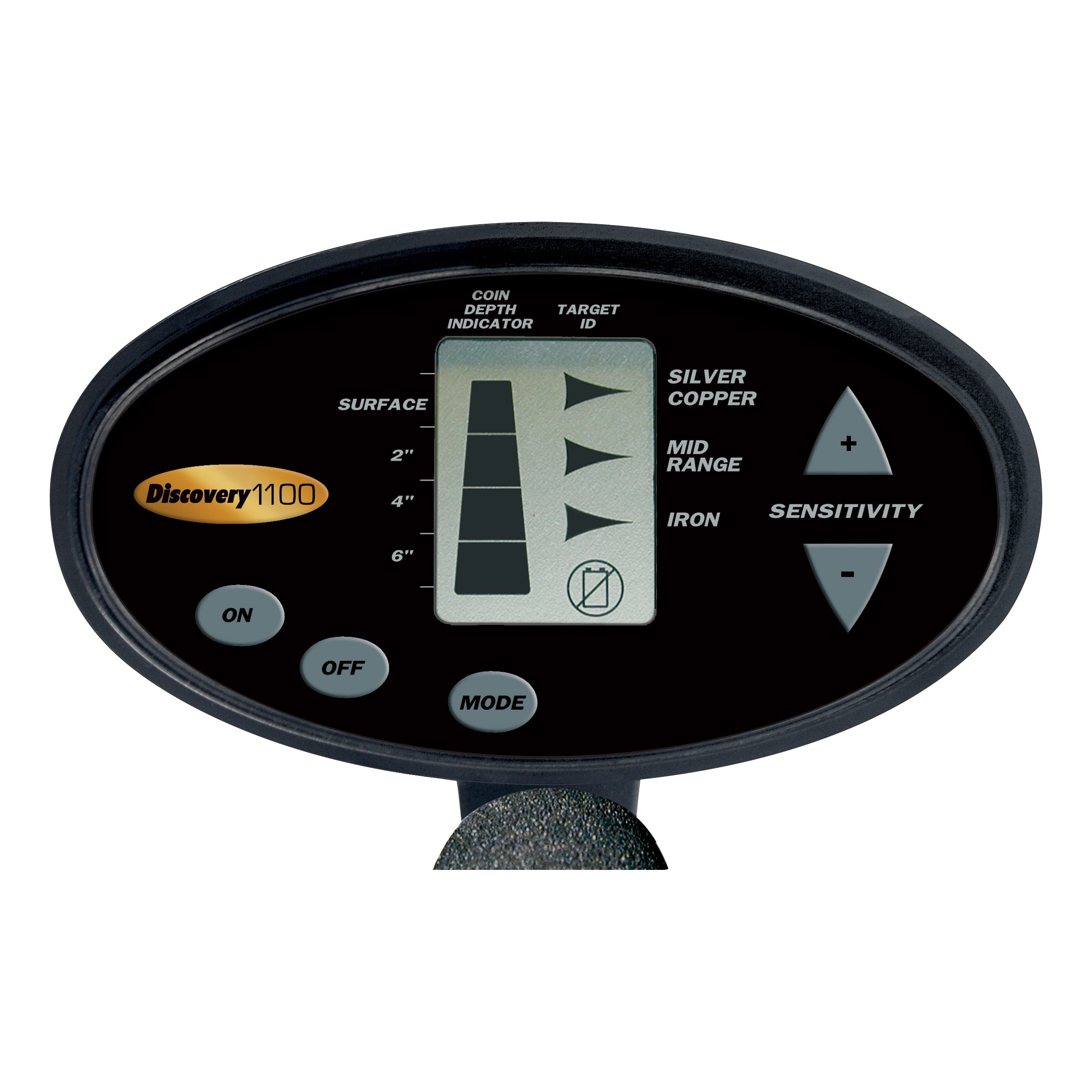 Bounty Hunter® Discovery 1100 Metal Detector - Faceplate View