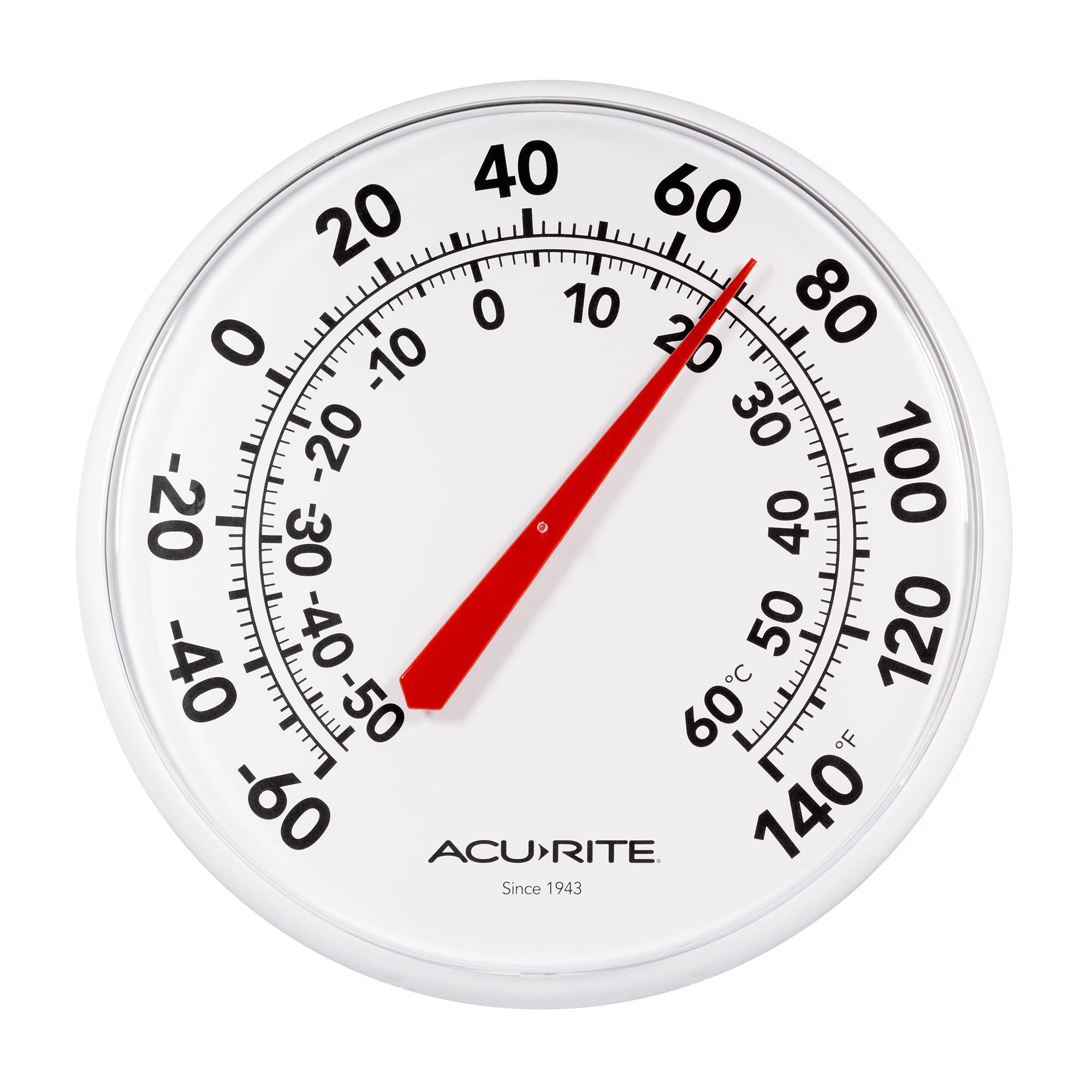 Acurite 4 In. Dia. Metal Dial Indoor & Outdoor Thermometer