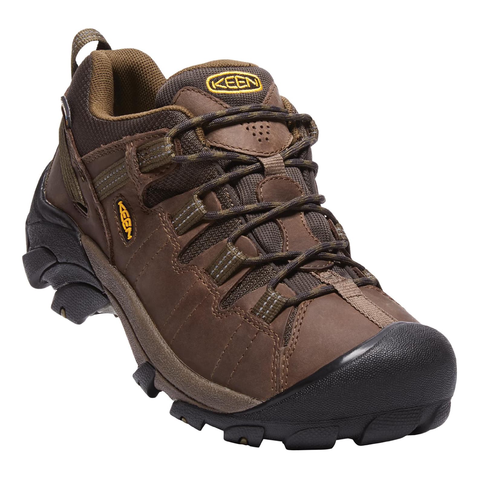 Men's Targhee II Mid Waterproof Hiking Boots | Black Olive/Yellow