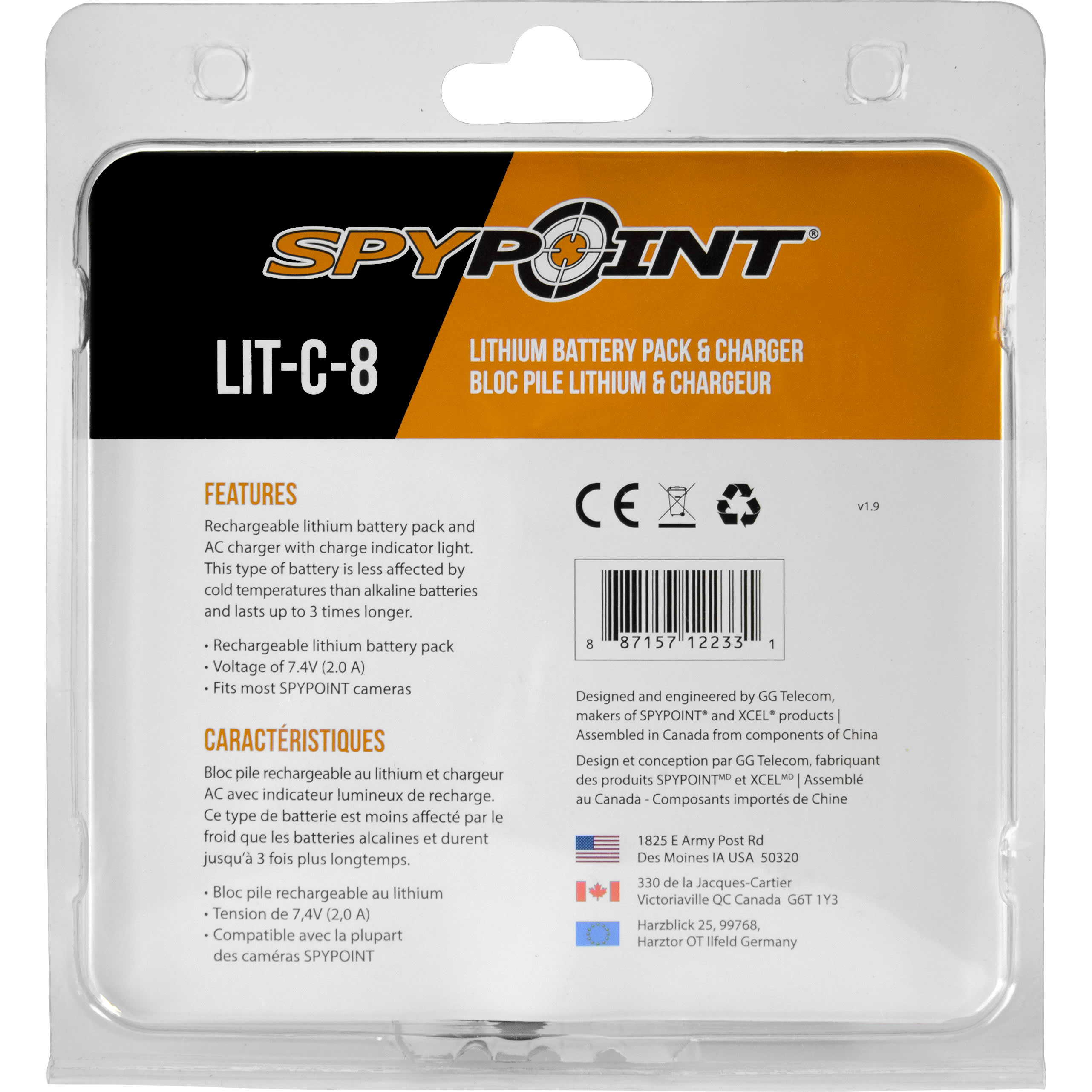 SPYPOINT® Rechargeable Lithium Battery Pack and Charger