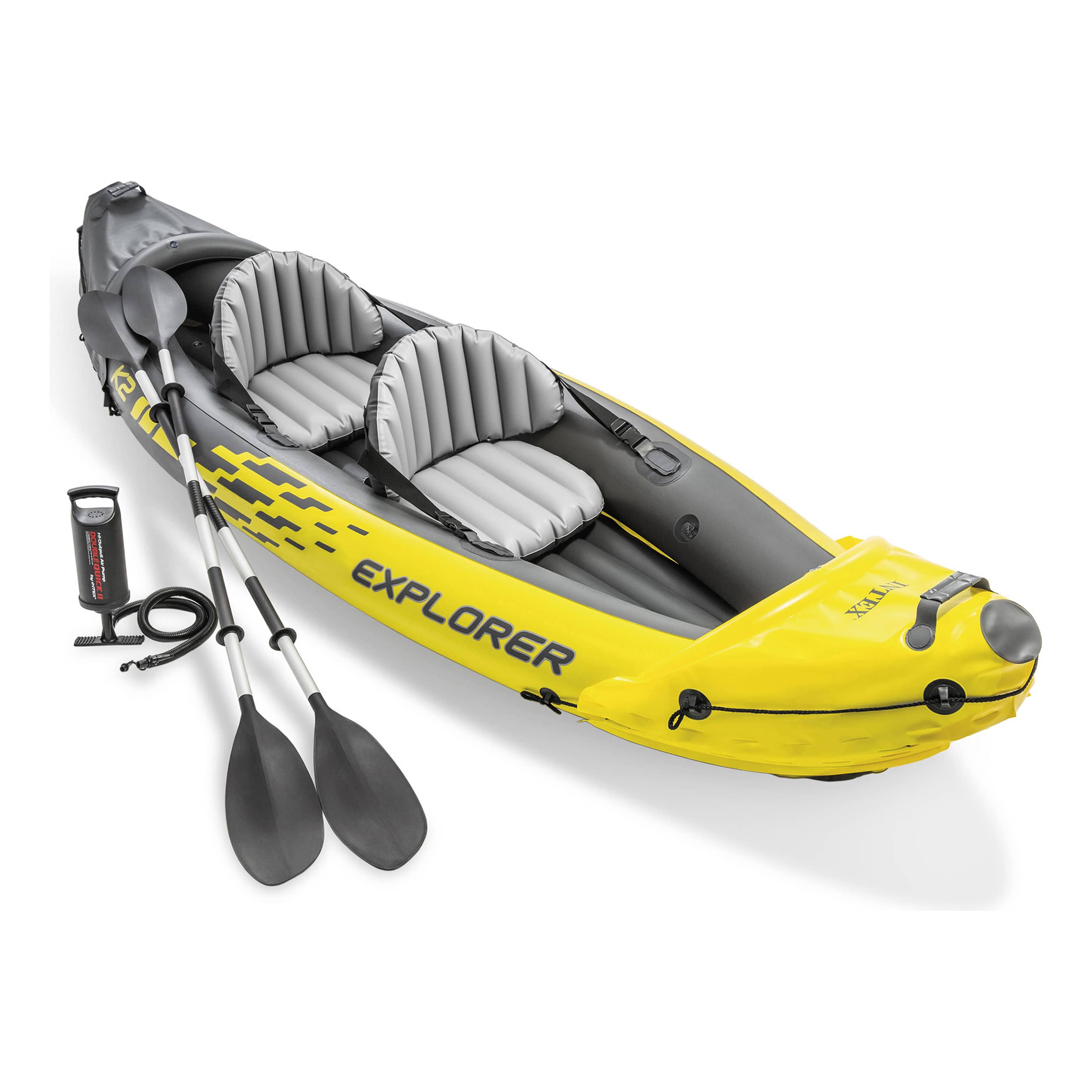 Intex Excursion 4 Inflatable Rafting/Fishing Boat Set WITH 2 Oars  68324EP-WMT - The Home Depot