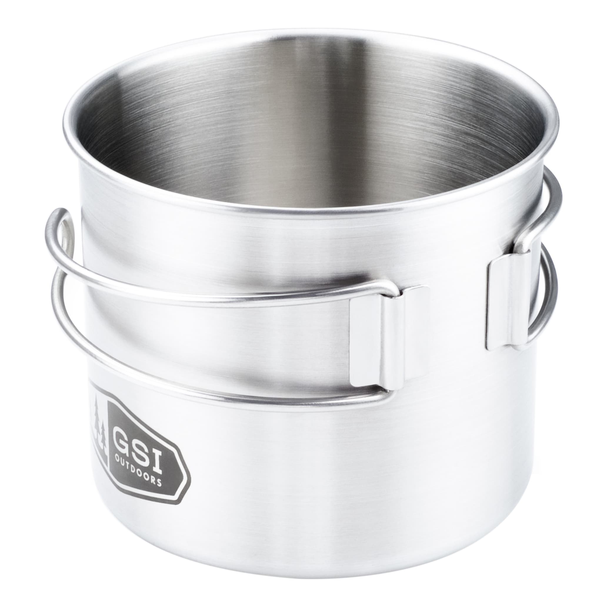GSI Outdoors Stainless Steel Bottle Cup/Pot - Handles Folded In