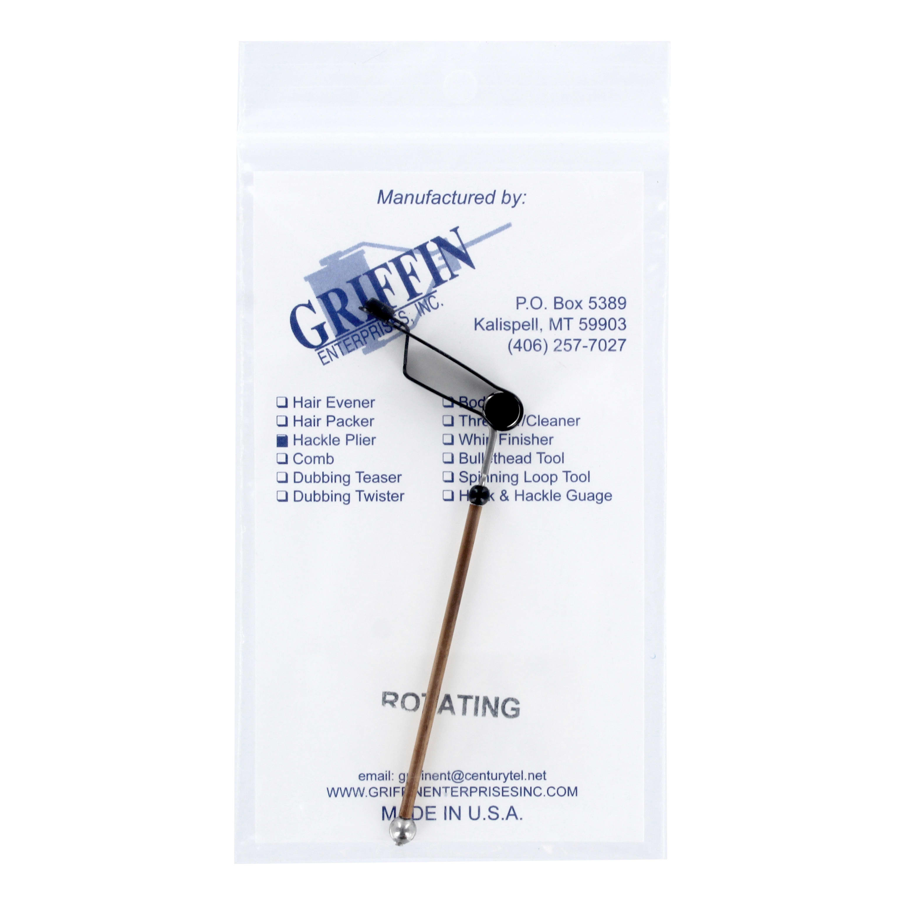 Griffin Rotating Hackle Pliers