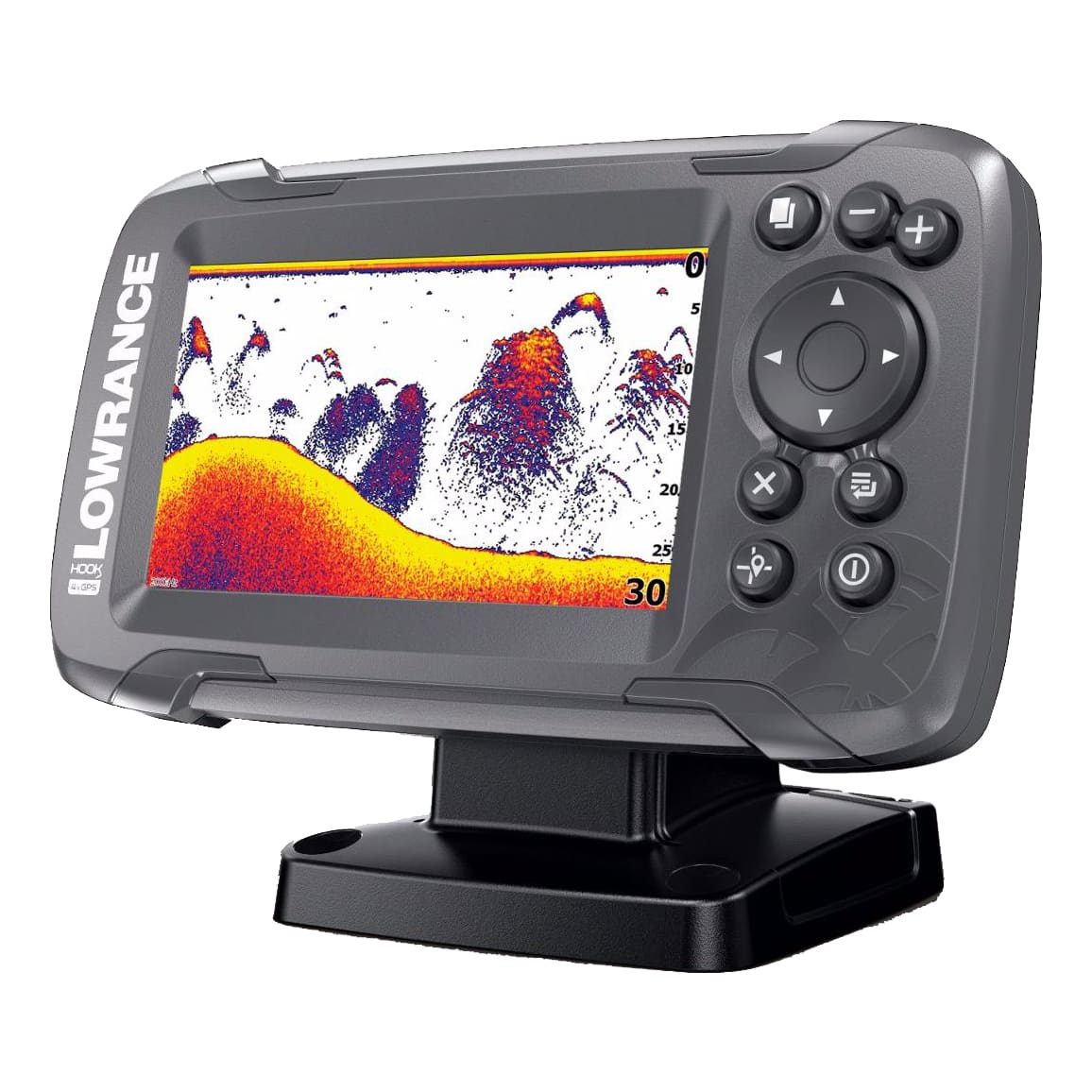 Lowrance® Hook2 4X Bullet GPS Plotter Fishfinder with All Season Pack - Angle View