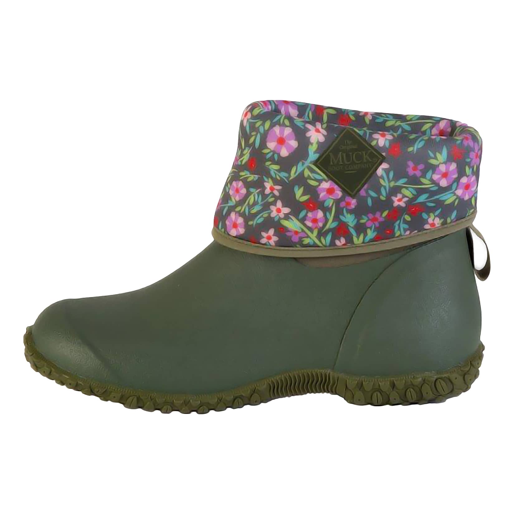 Muck® Women’s Muckster II Mid Boot - Green/Floral - rolled down