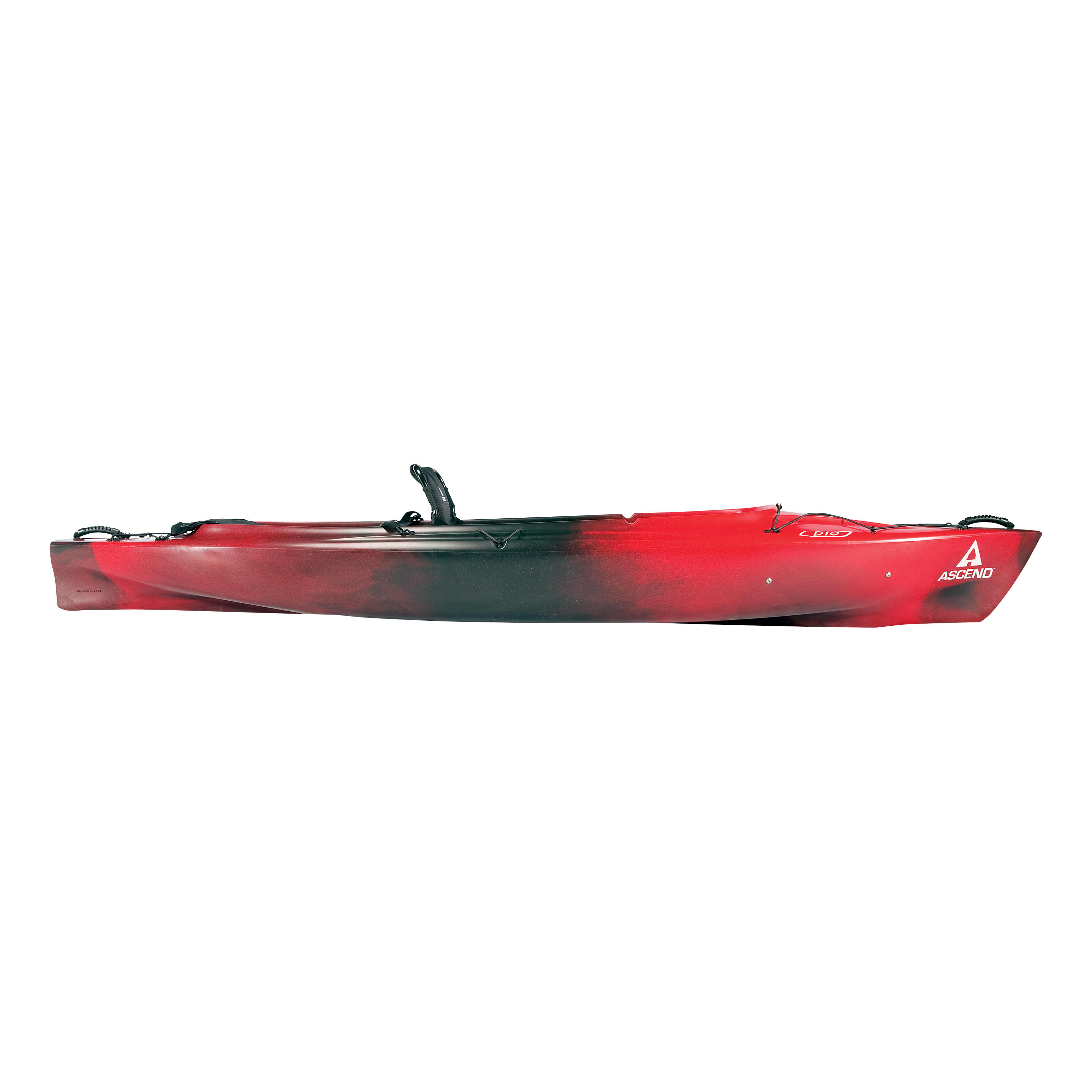 ASCEND® D10 Sit-In Kayak - Red/Black - Side View