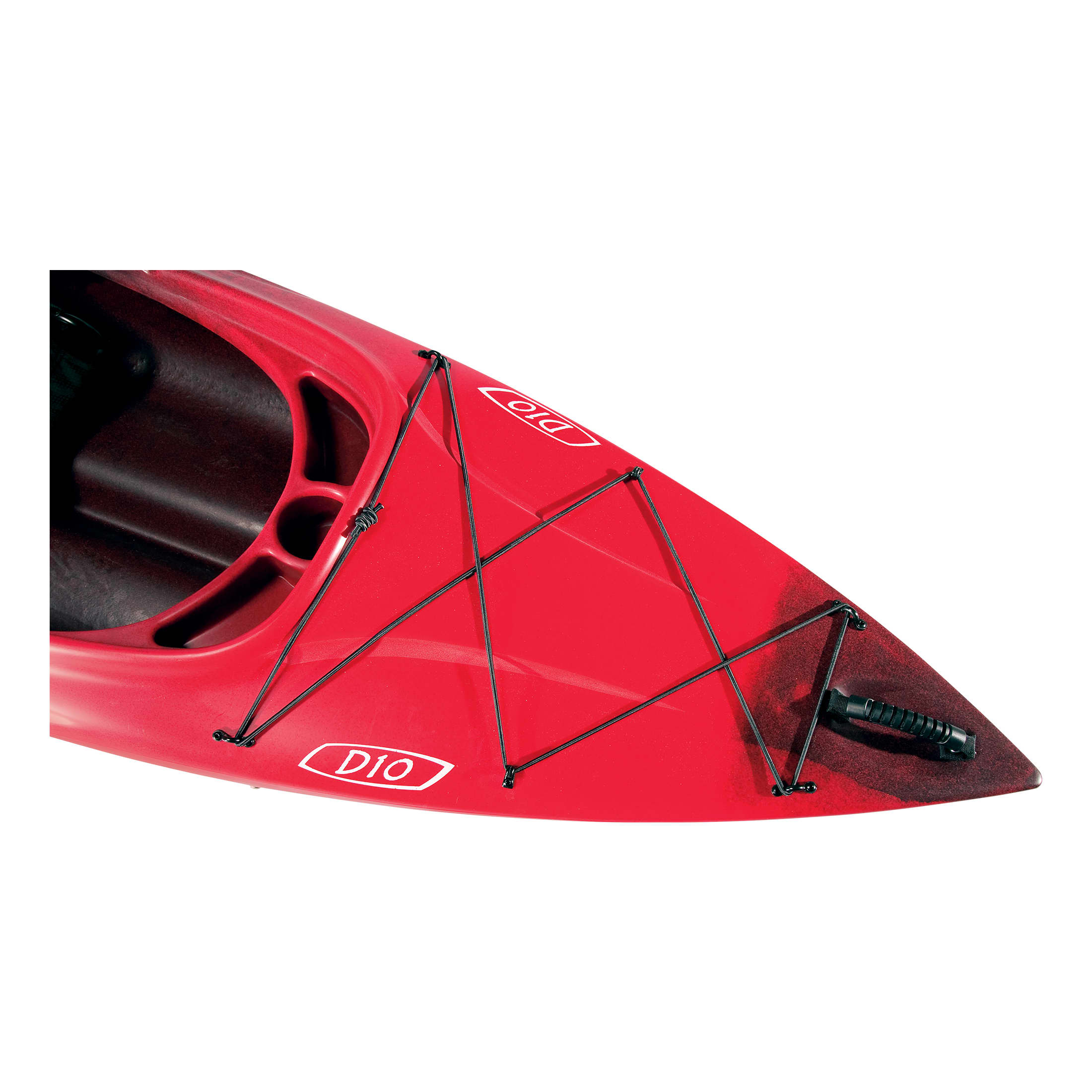 ASCEND® D10 Sit-In Kayak - Red/Black - Bungee Storage