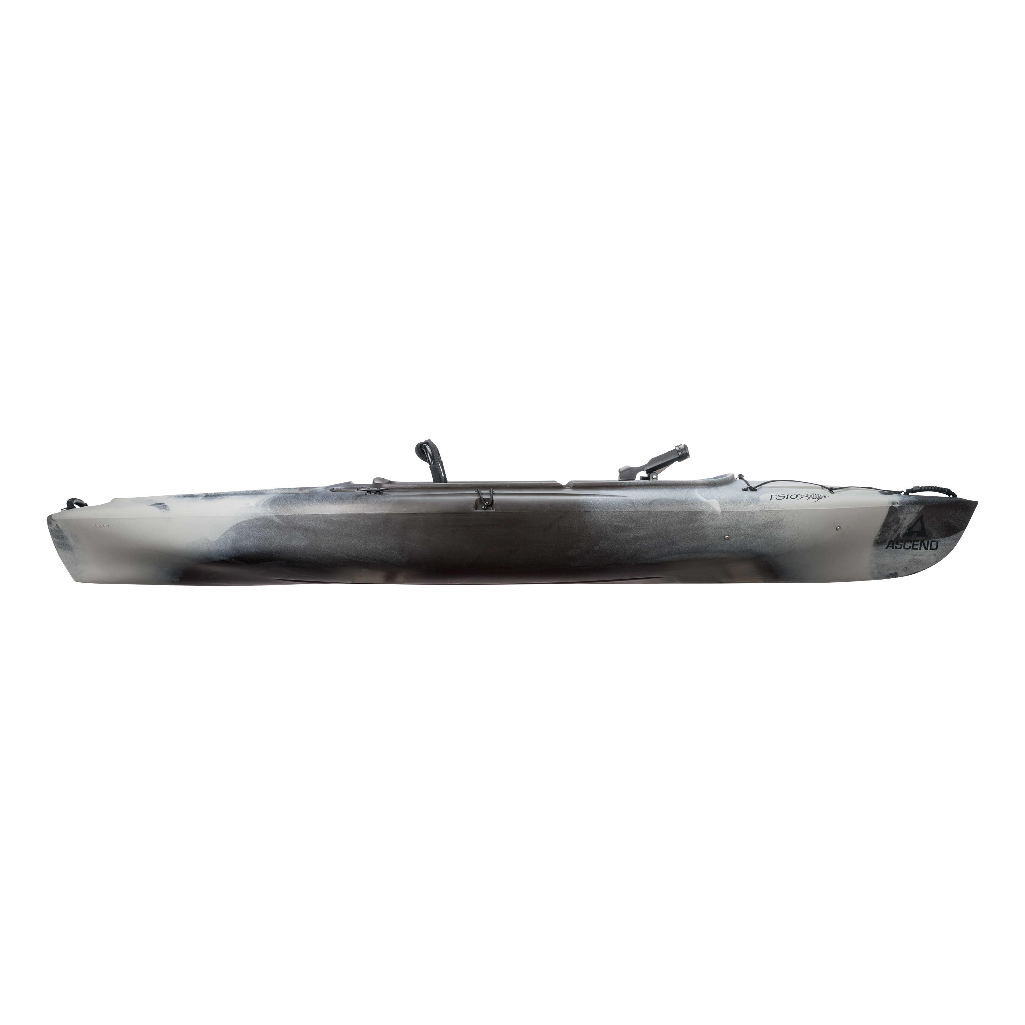 ASCEND® FS10 Sit-In Angler Kayak - Titanium - Side View
