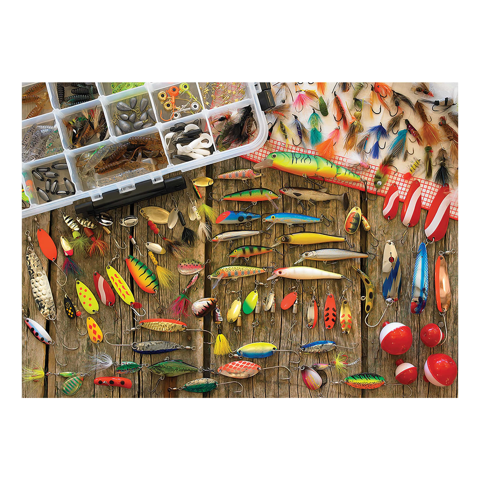 Cobble Hill Fishing Lures Puzzle - 1000 pieces - finished