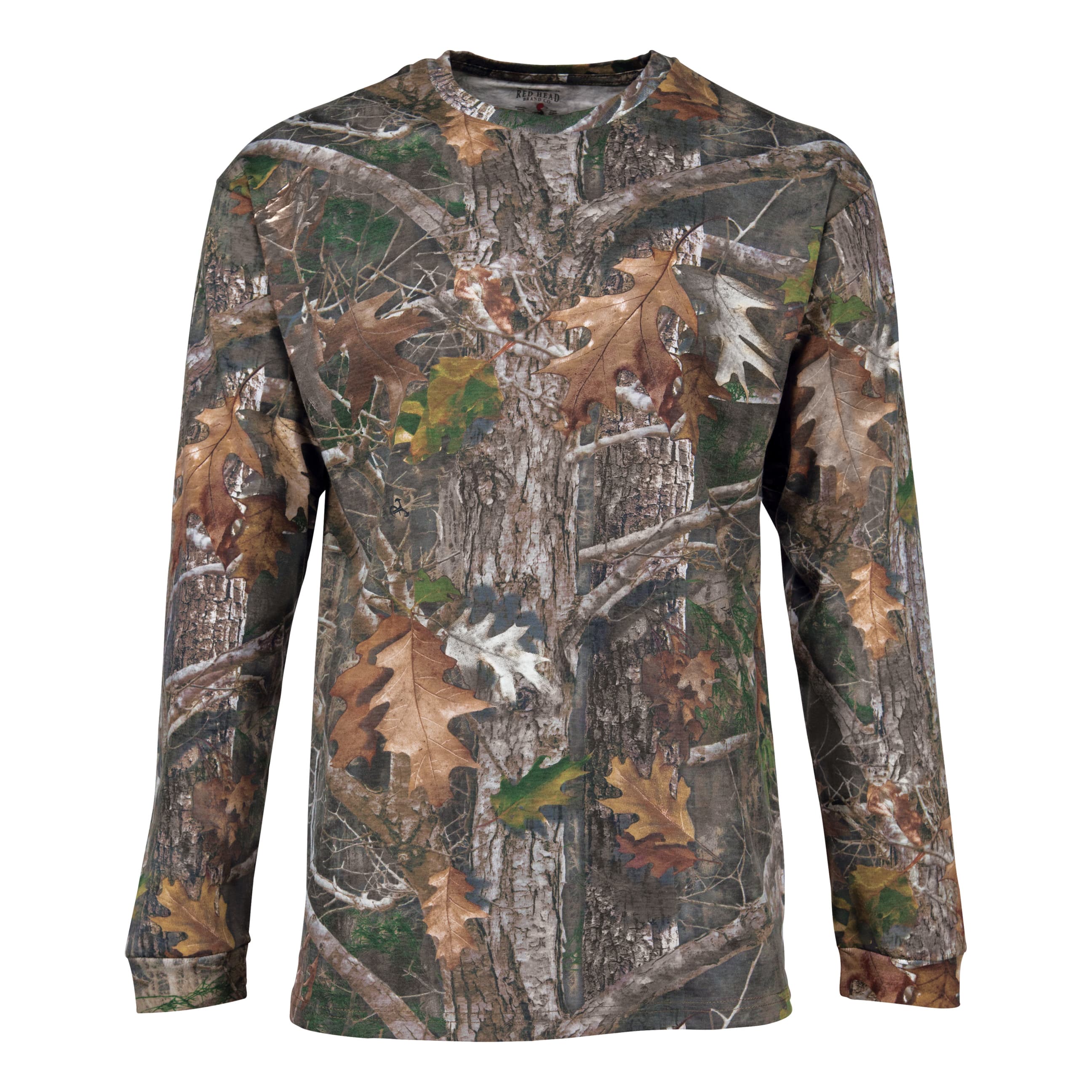 Embroidered Long Sleeve Cotton Camo T-shirt, 46% OFF