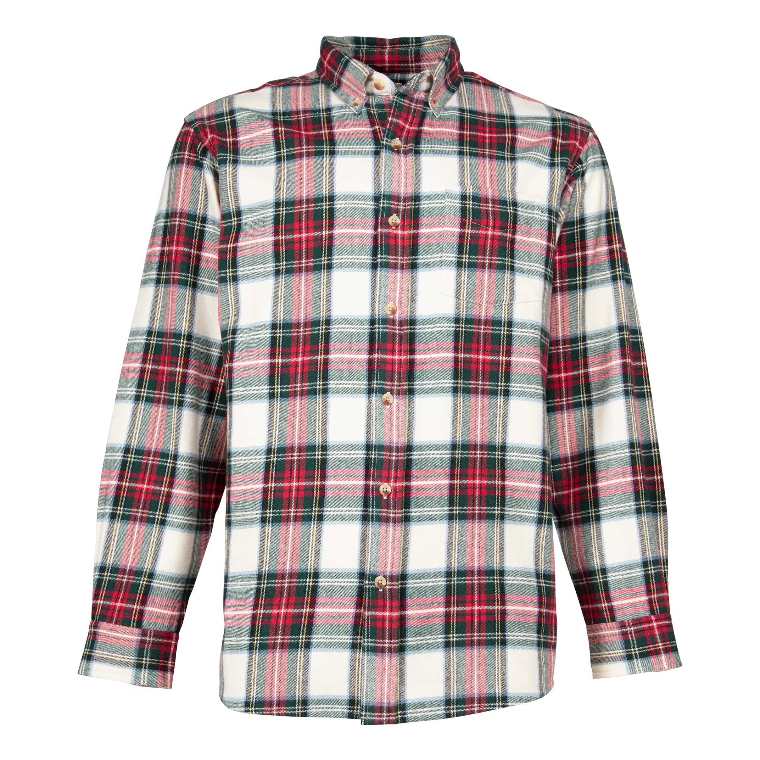 Mens red and hot sale white flannel shirt