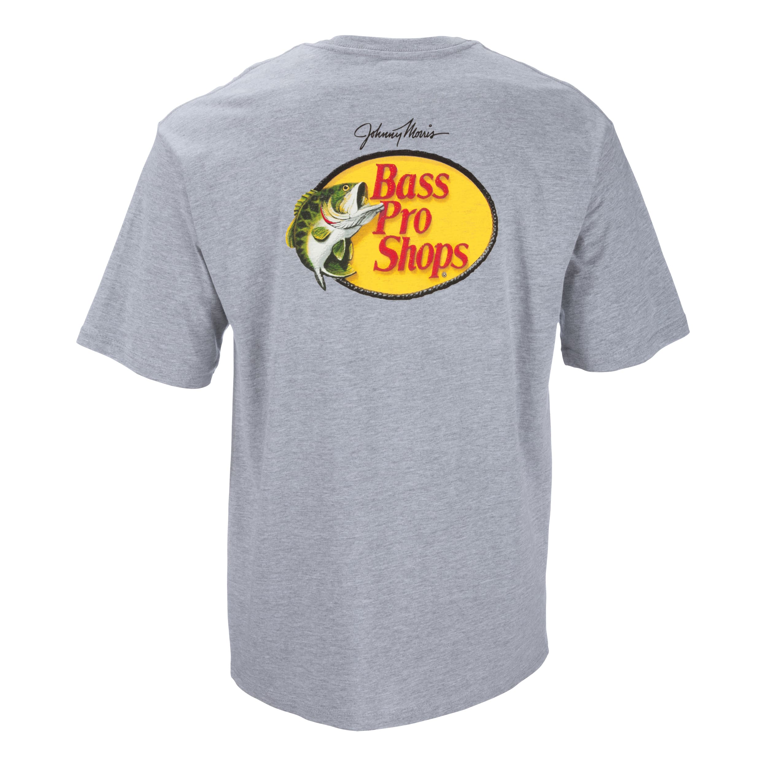Bass Pro Shops® Men’s Johnny Morris Woodcut Logo Short-Sleeve T-Shirt - Heather Grey - back