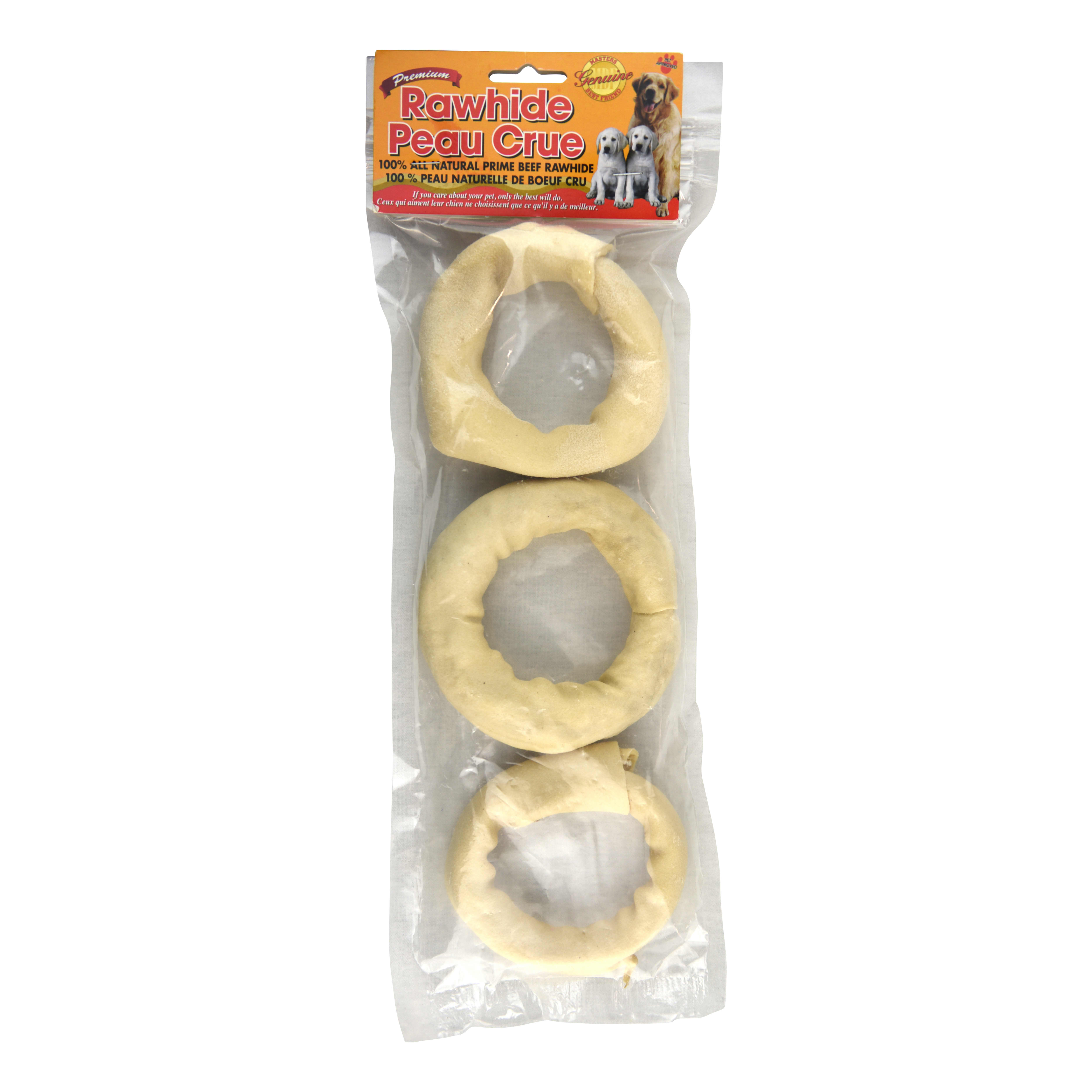 Master's Best Friend 3" Rawhide Ring Three-Pack