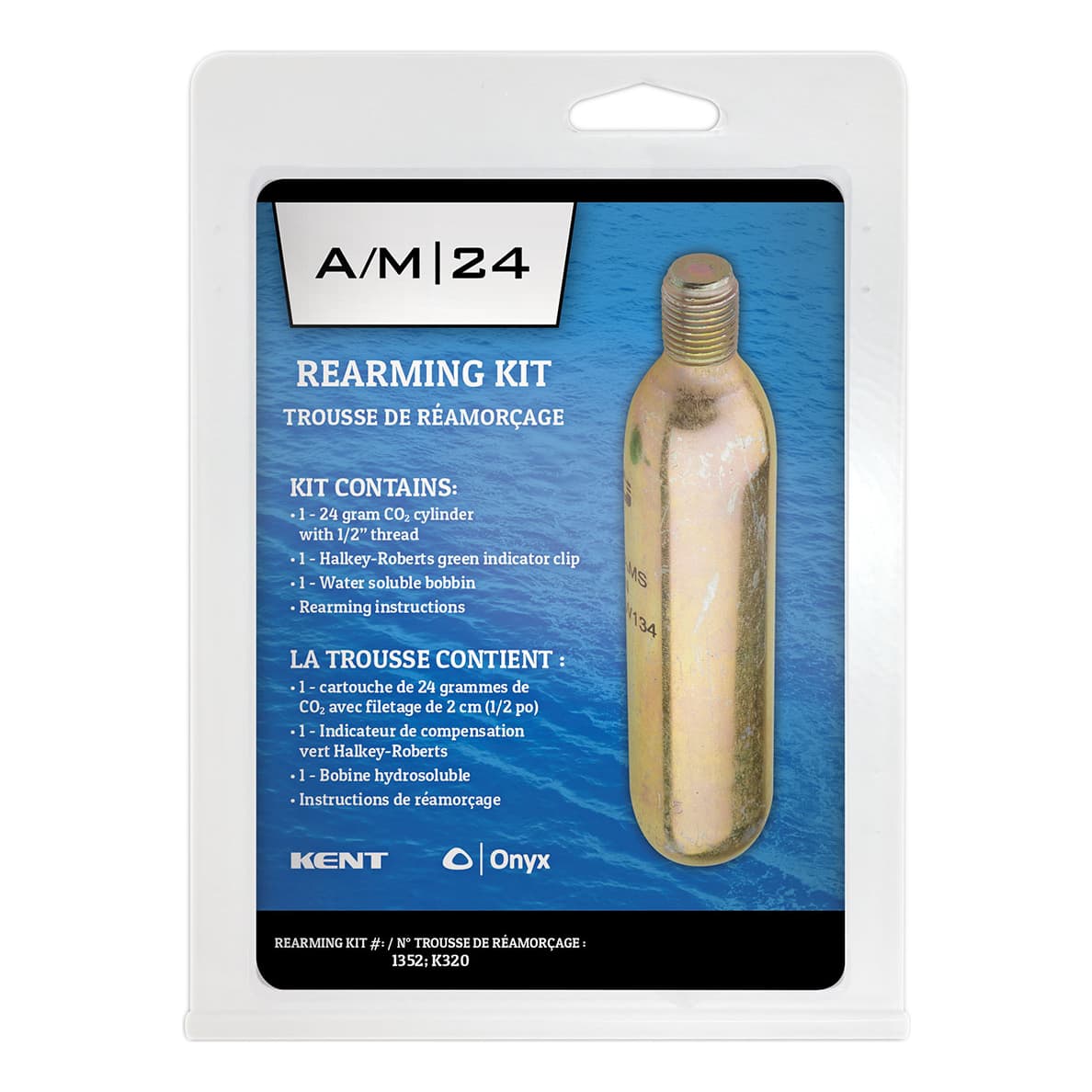  Onyx 24-Gram Auto/Manual Inflatable Rearming Kit #1352   - Packaging View