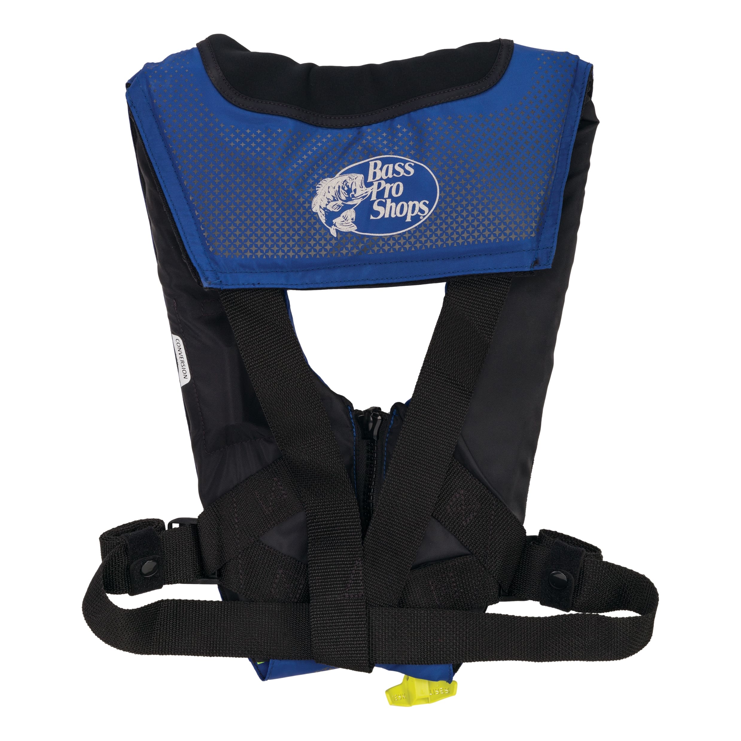 Bass Pro Shops® AM 33 All-Clear™ Auto/Manual-Inflatable Life Vest - Blue - Back View