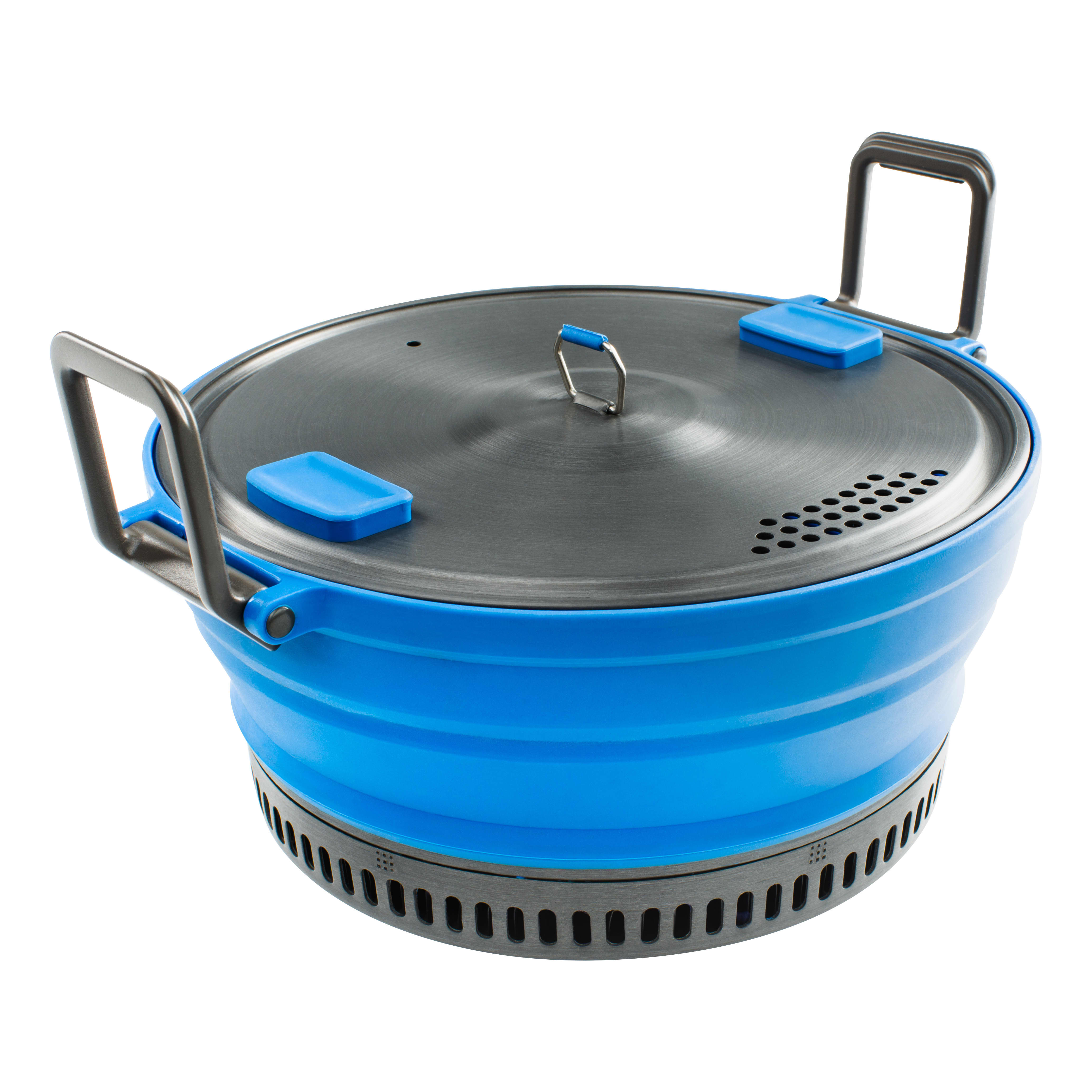 Collapsible top camping pot