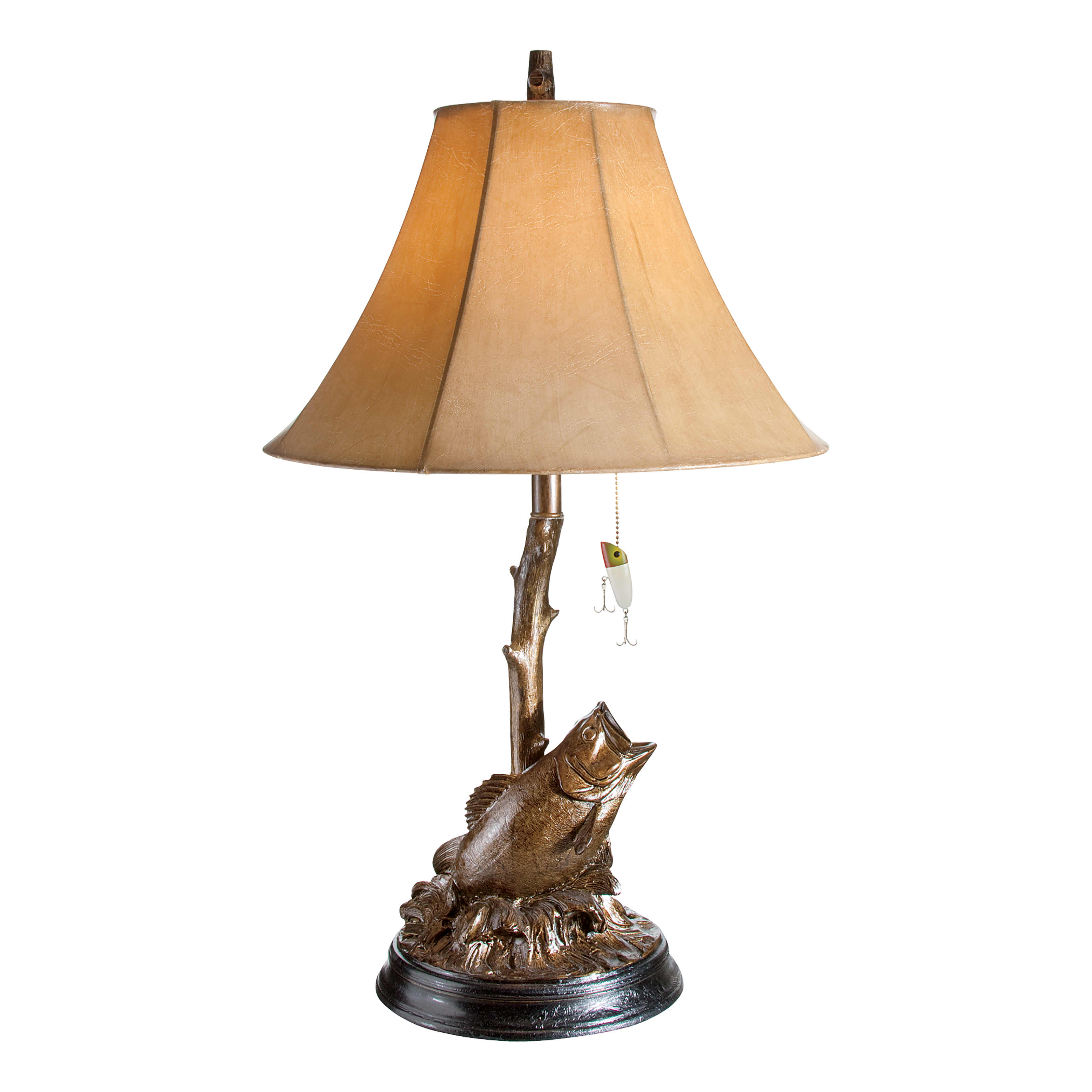 White River Bass Table Lamp - Cabelas - White RIVER - Table Lamps