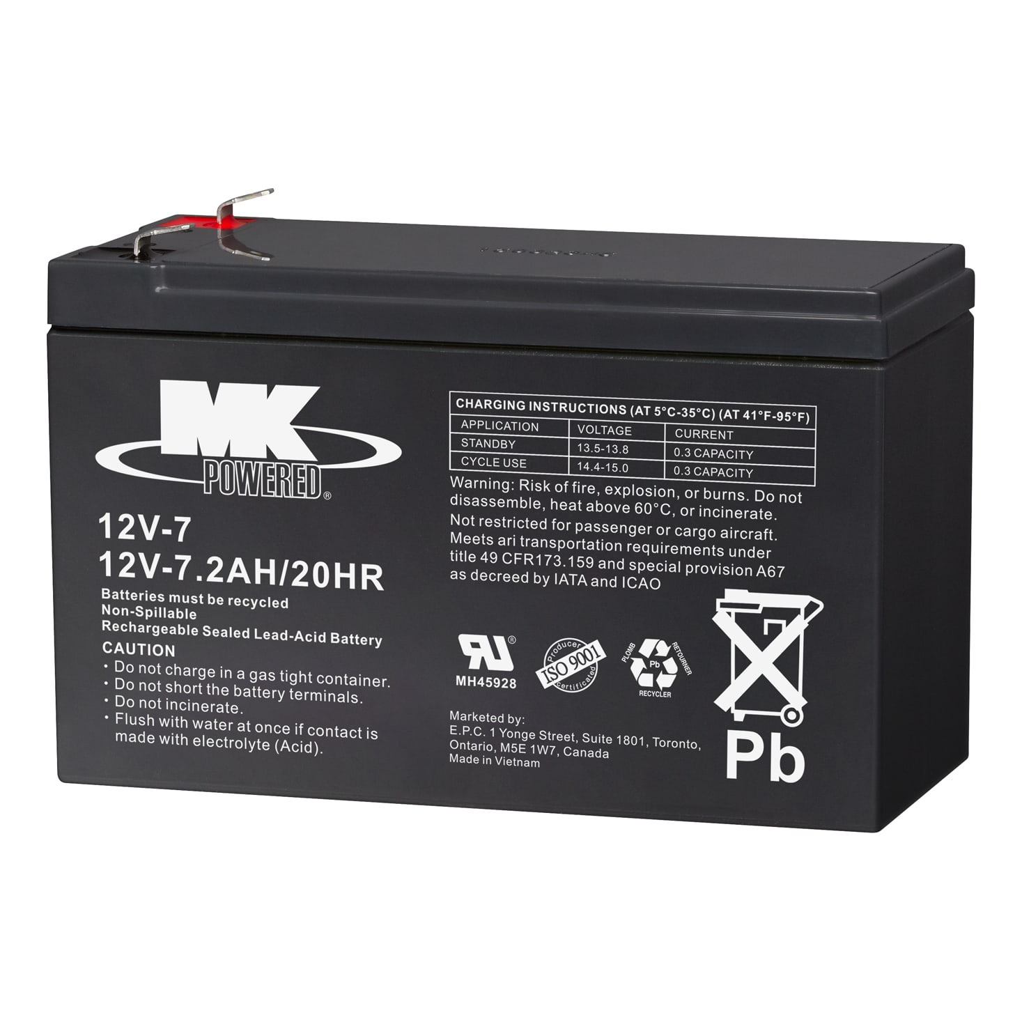 East Penn 12V7 Sealed Lead Acid Battery Cabela