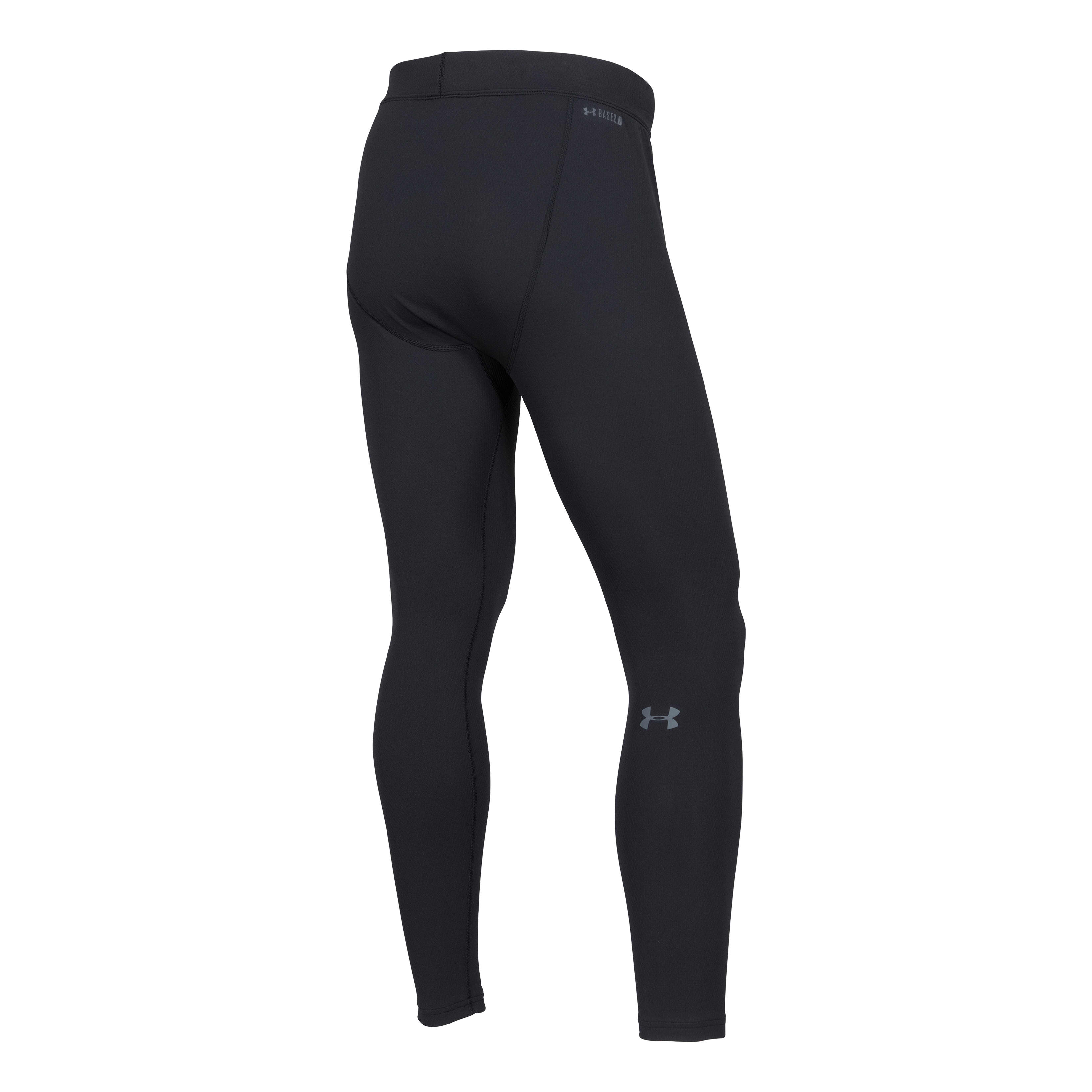 Under Armour HeatGear Supervent 2.0 Black Orange Mens 3/4 Leggings 1289581  016