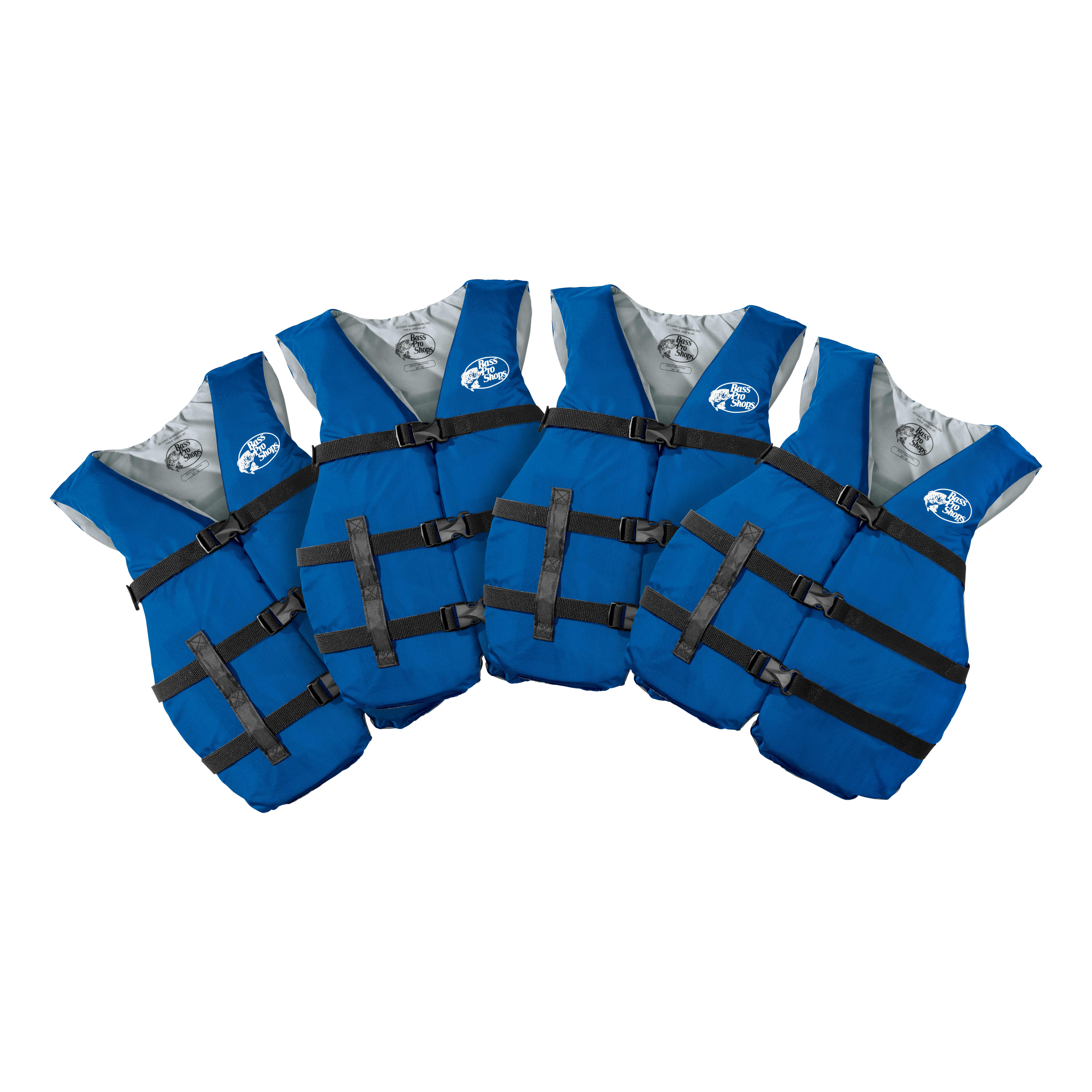 Bass Pro Shops® Adult Universal Life Vest - 4-Pack - 4 Pack View