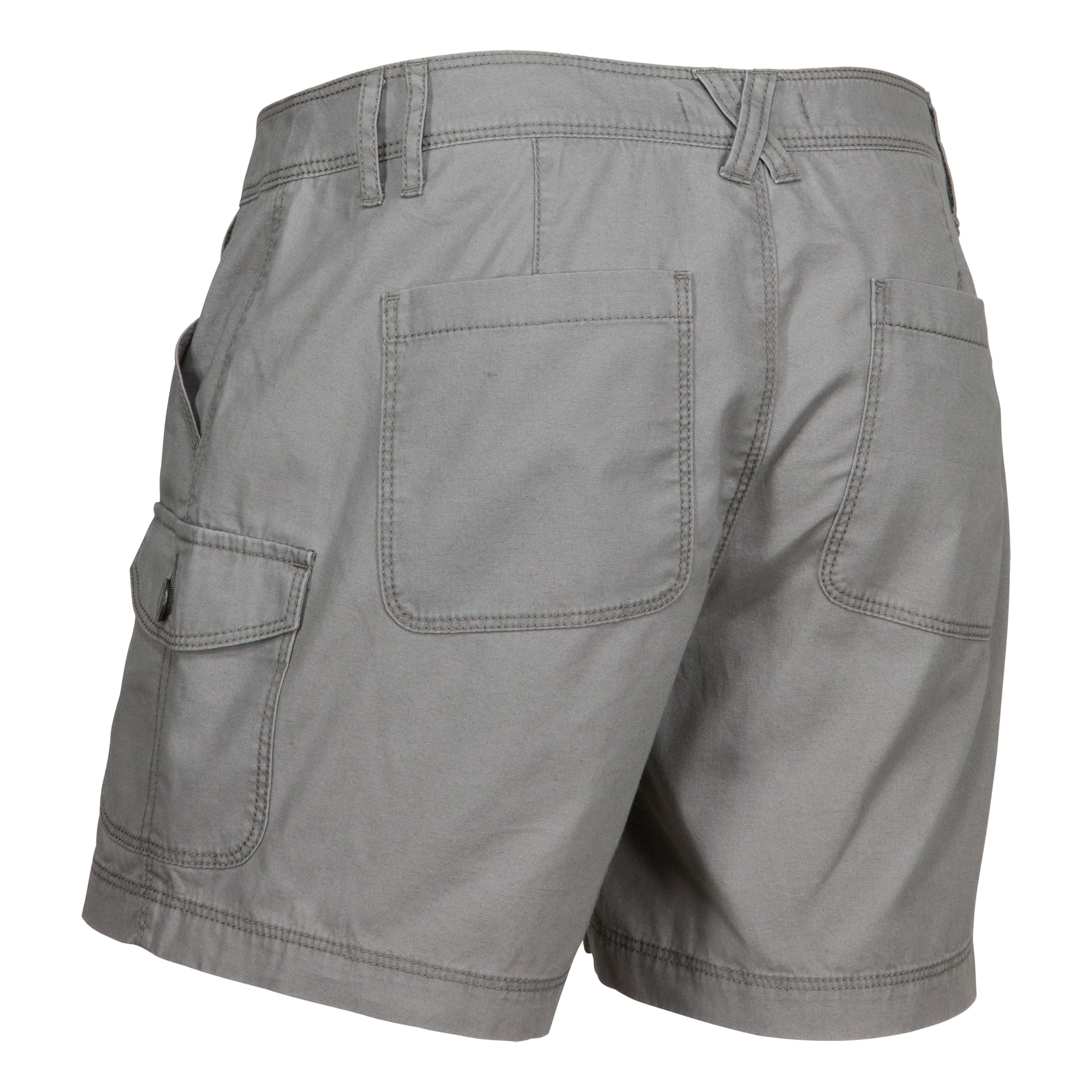 Natural Reflections® Women’s Canvas Cargo Shorts - Frost Grey - back