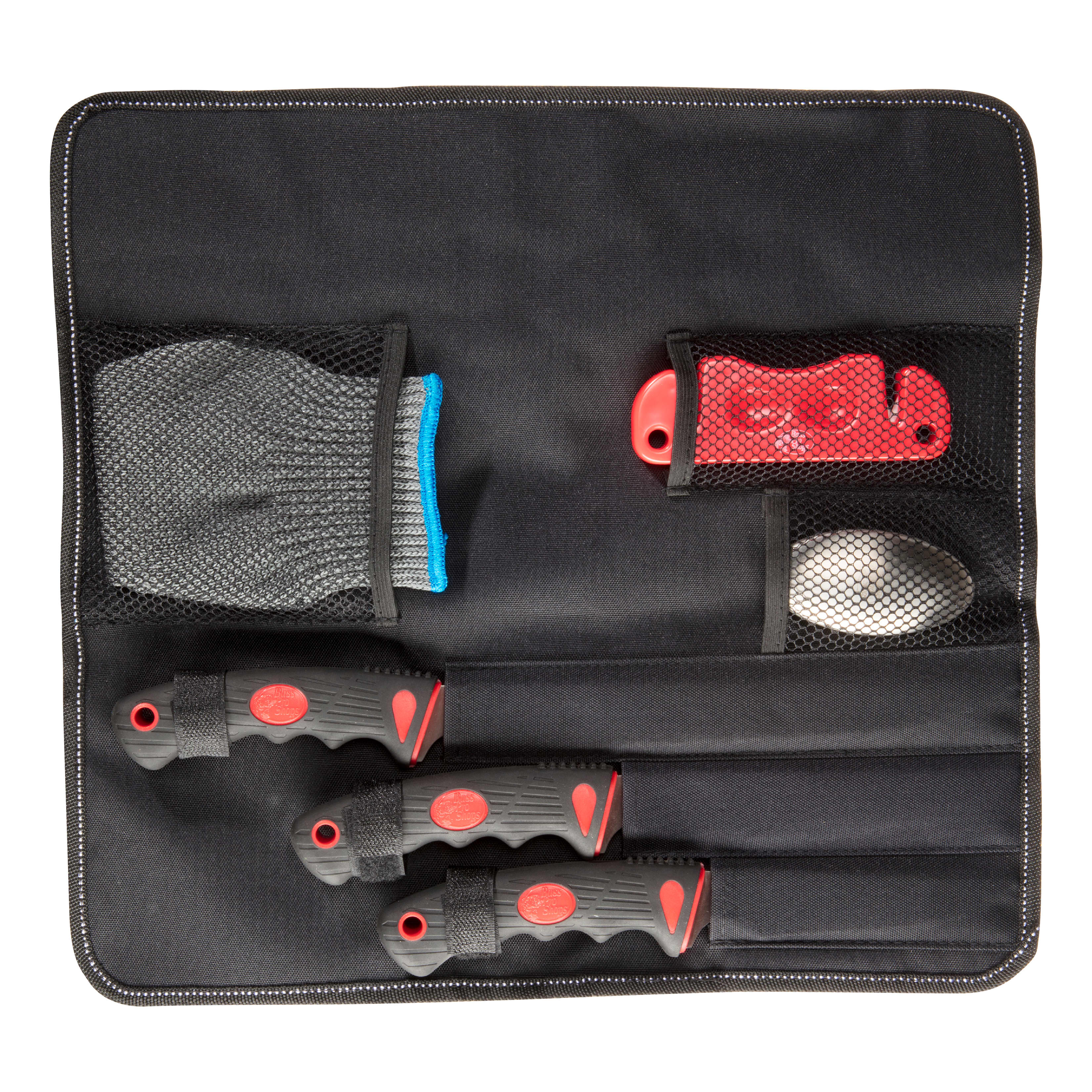 Bass Pro Shops® Grip Master™ Fillet Kit - Roll-Up Safety Case Open View