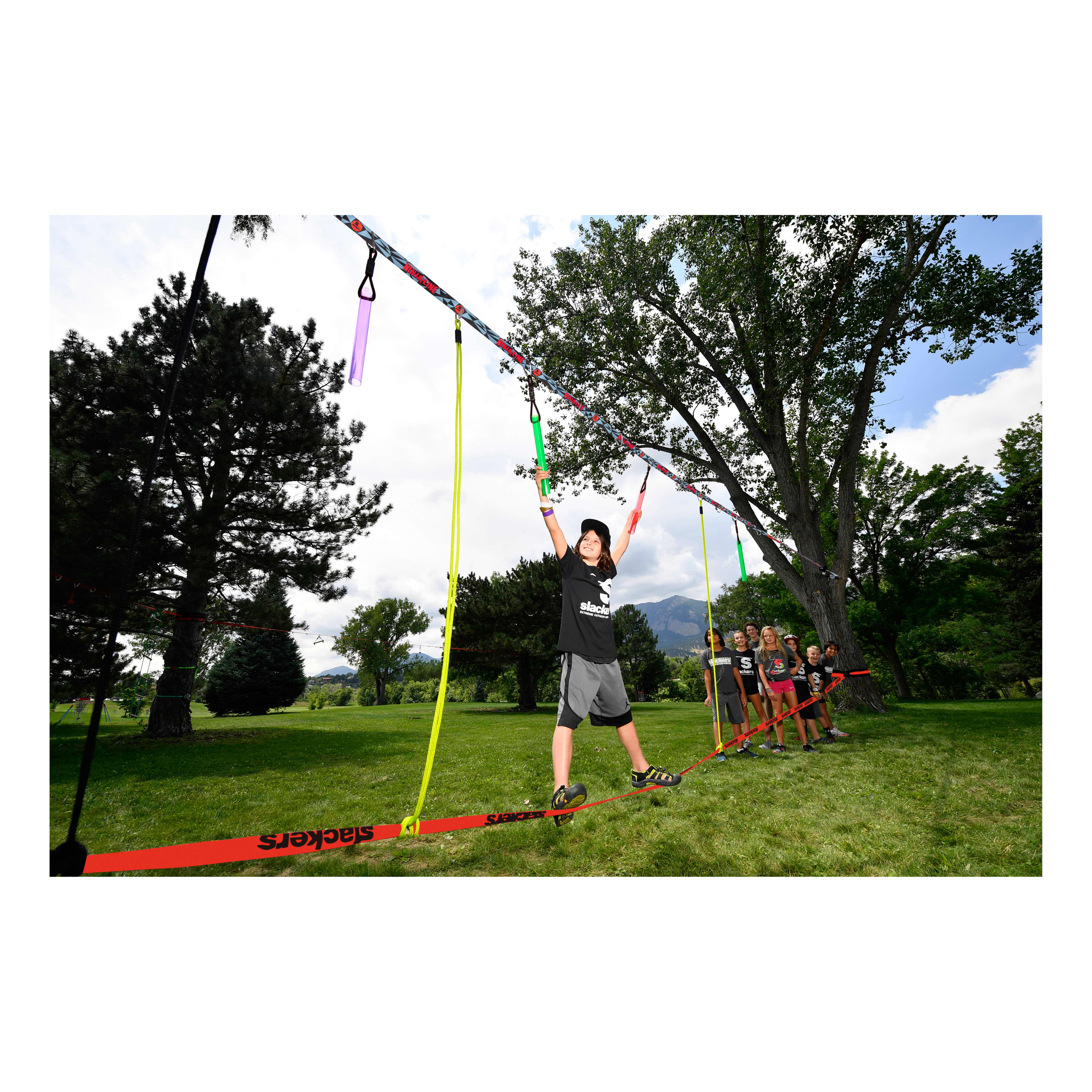 Slackers Ninjaline Ropes Course Set - In the Field