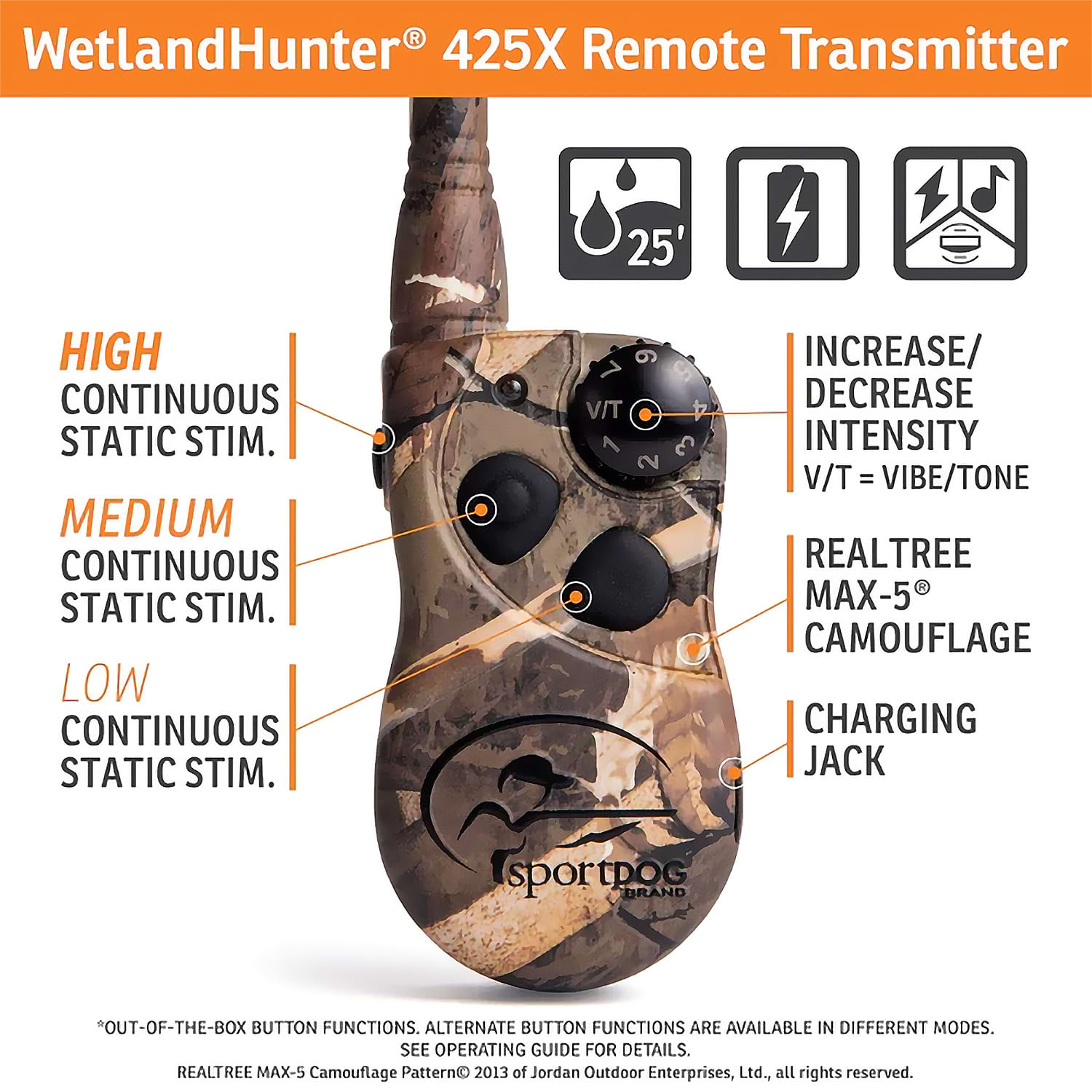 SportDOG Brand® WetlandHunter® 425X Camo Remote Trainer