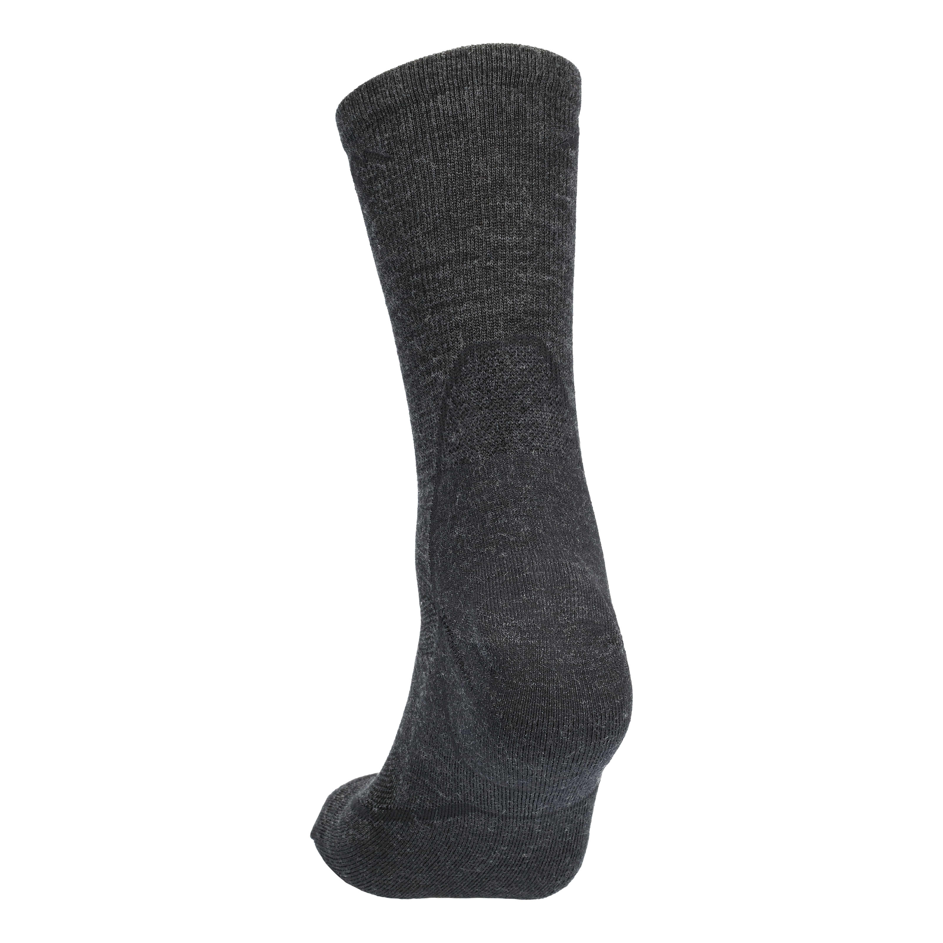 Darn Tough® Men's Light Hiker Merino Wool Crew Socks - Black - Heel View