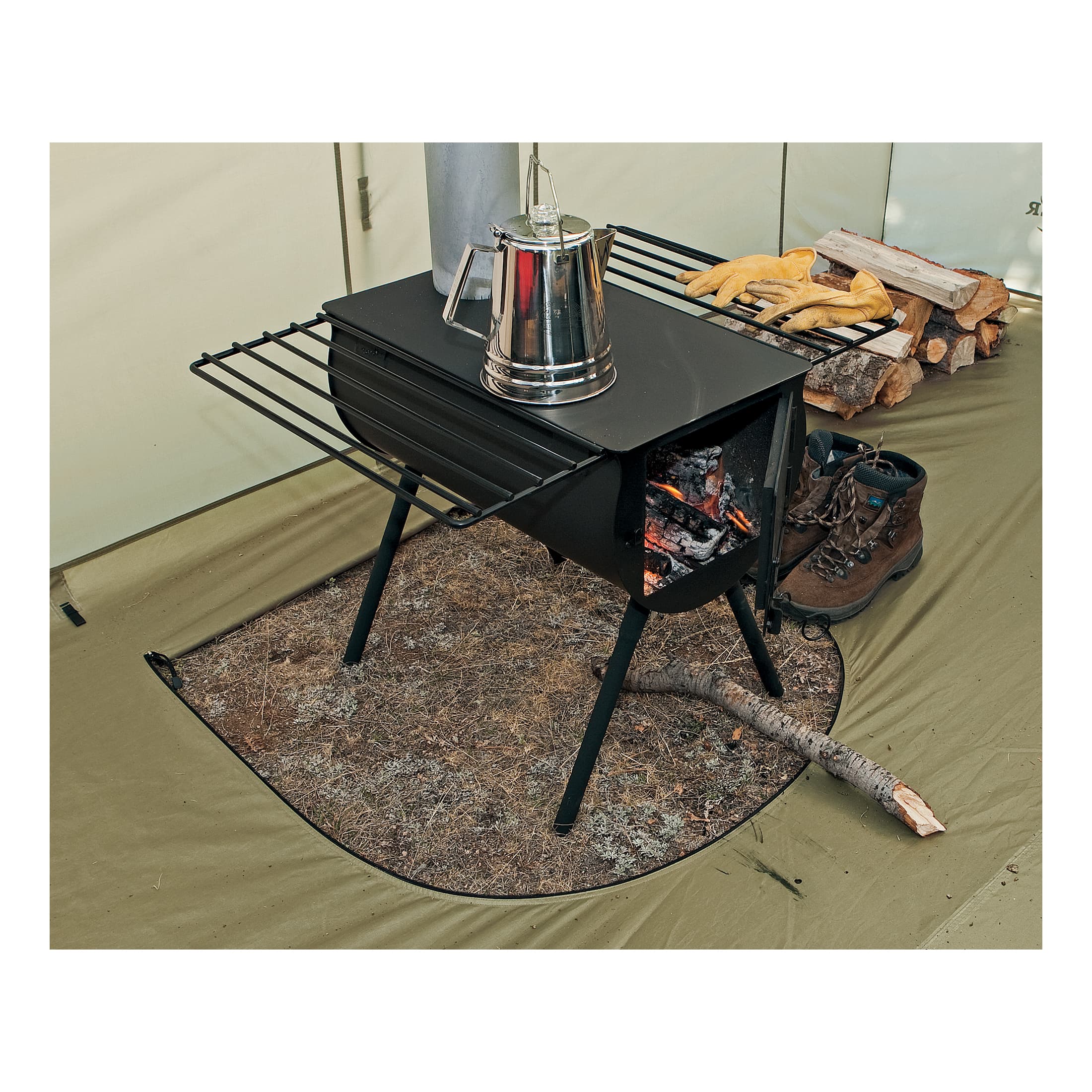 Wall tent stove hot sale