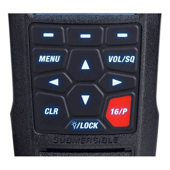 Uniden 6 Watt Class D Floating Handheld VHF with Bluetooth® Marine Radio - Control Pad View